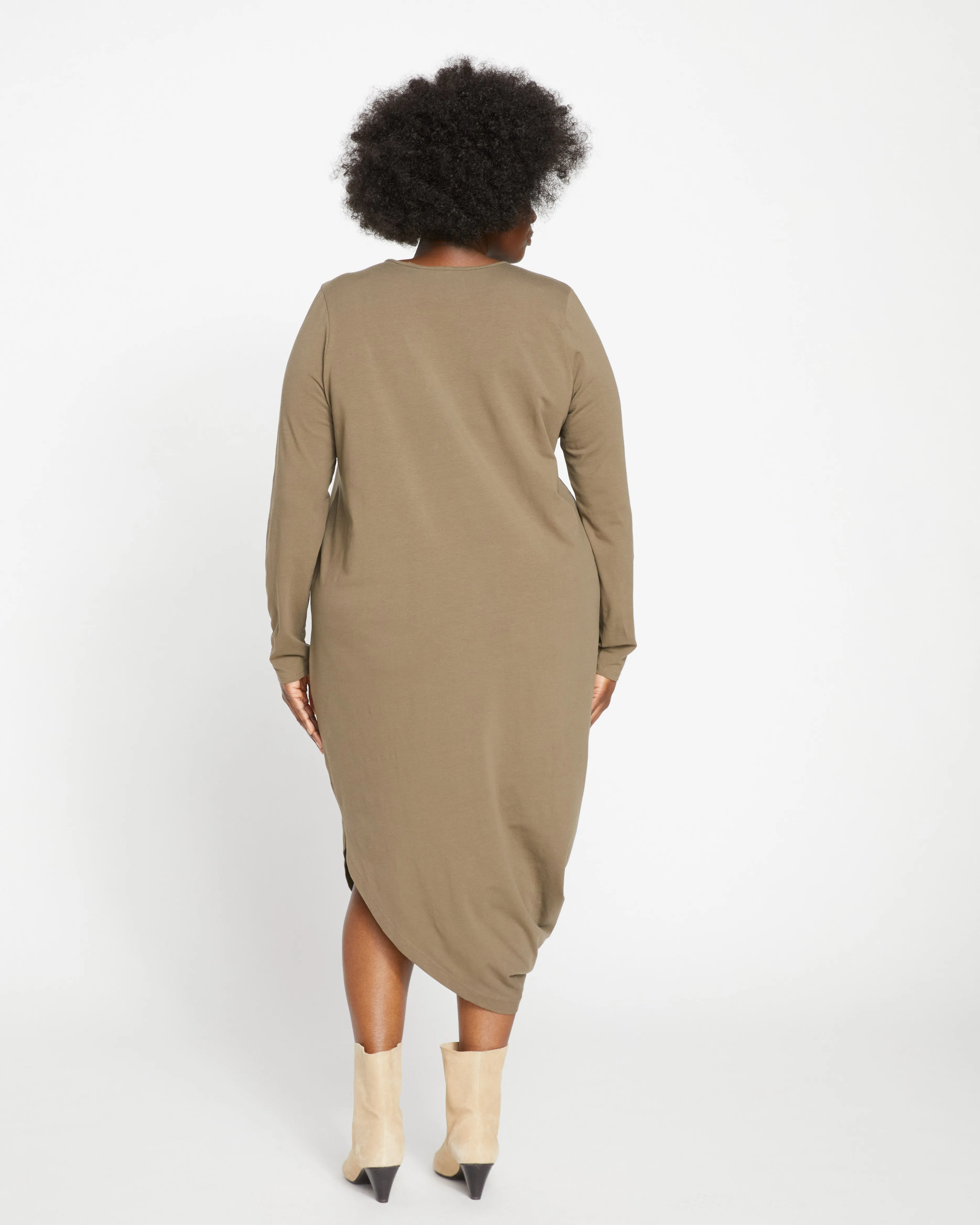 Iconic Long Sleeve V-Neck Geneva Dress - Crocodile sold by Universal Standard product image thumbnail 4