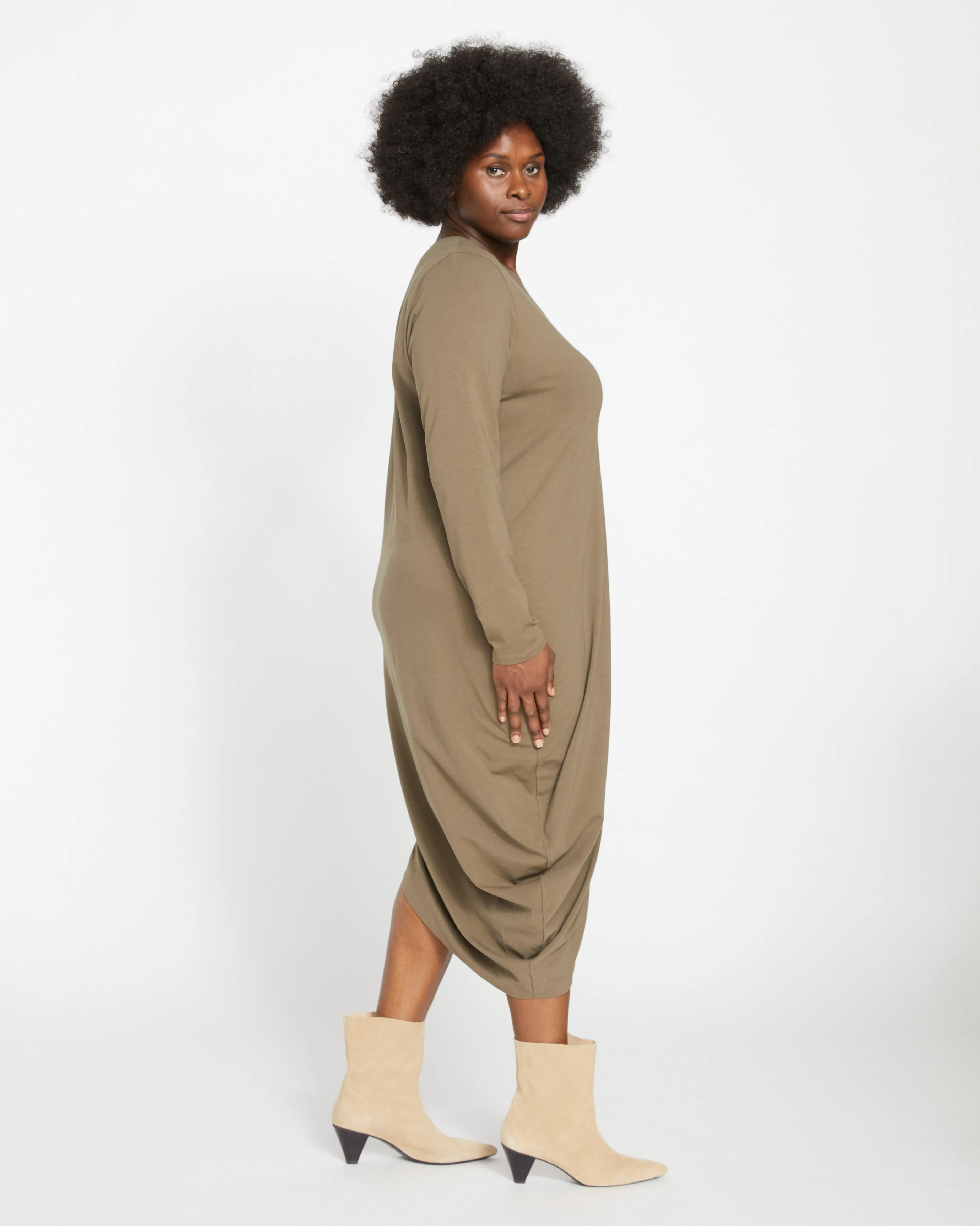 Iconic Long Sleeve V-Neck Geneva Dress - Crocodile sold by Universal Standard product image thumbnail 3