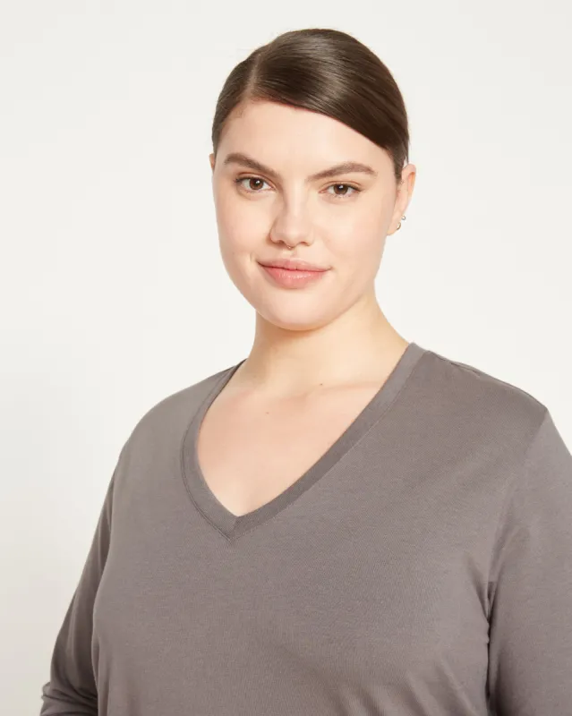 Long Sleeve V Rex - Slate sold by Universal Standard