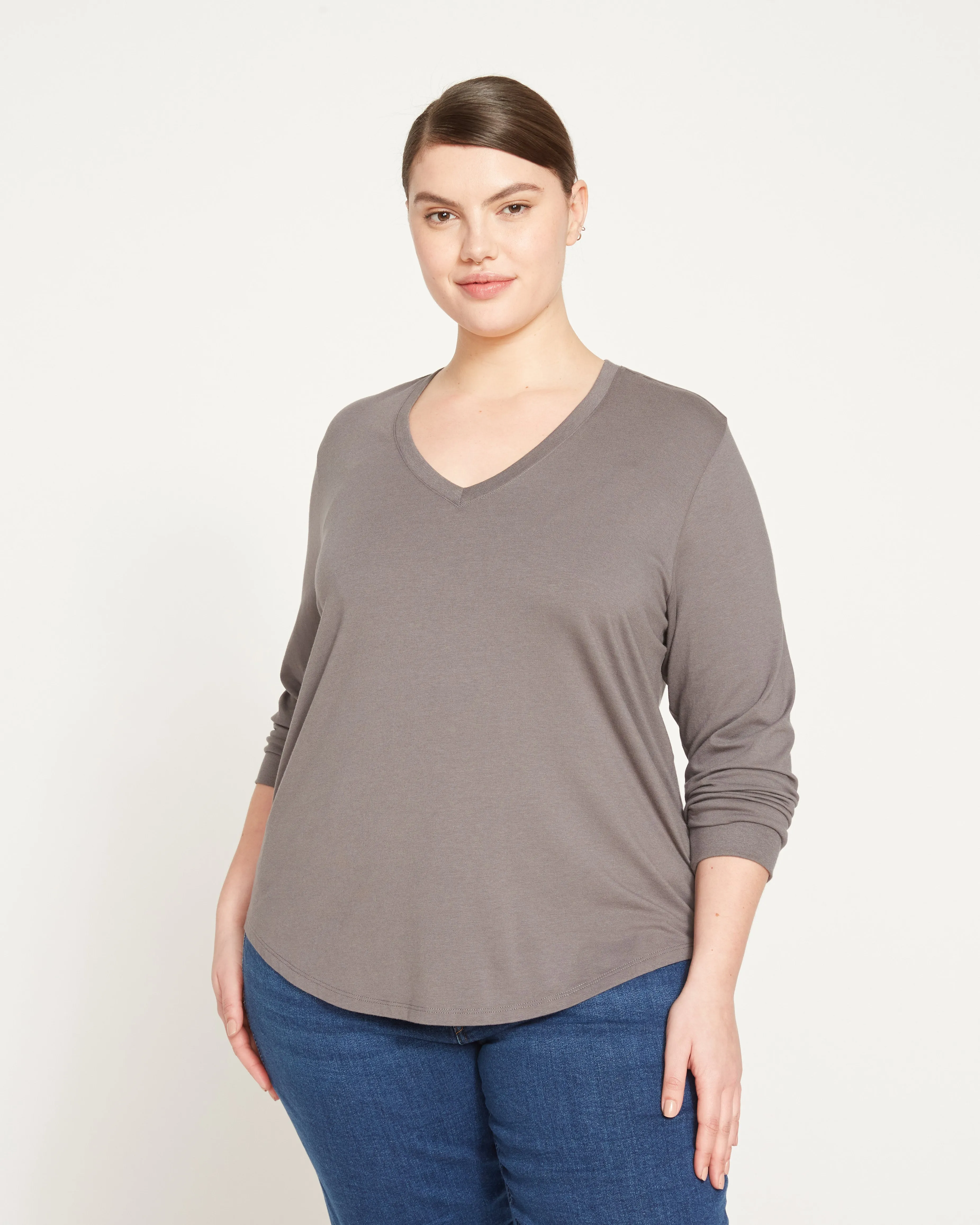 Long Sleeve V Rex - Slate sold by Universal Standard product image thumbnail 3