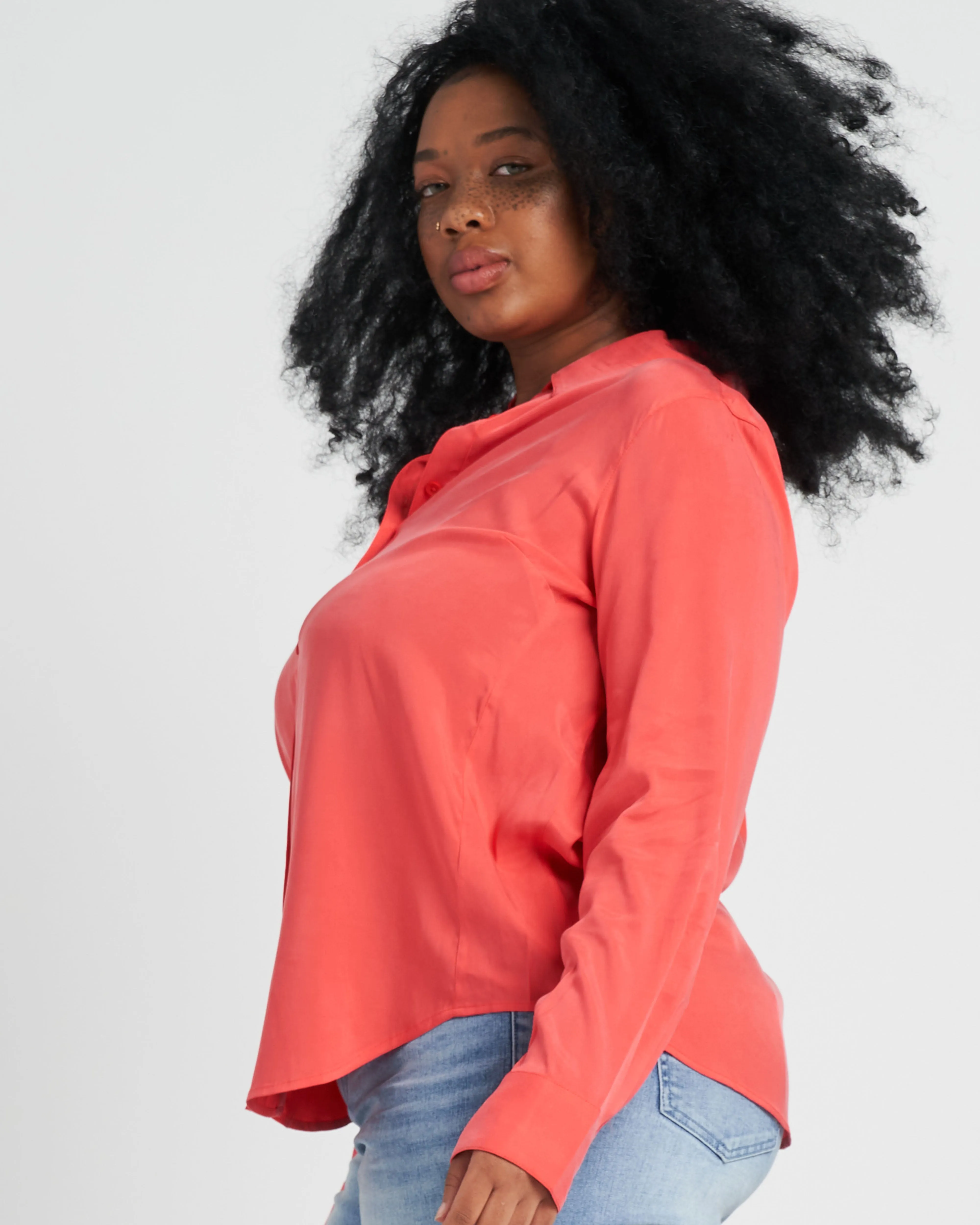 Kennedy Cupro Shirt - Deep Rose sold by Universal Standard product image thumbnail 2