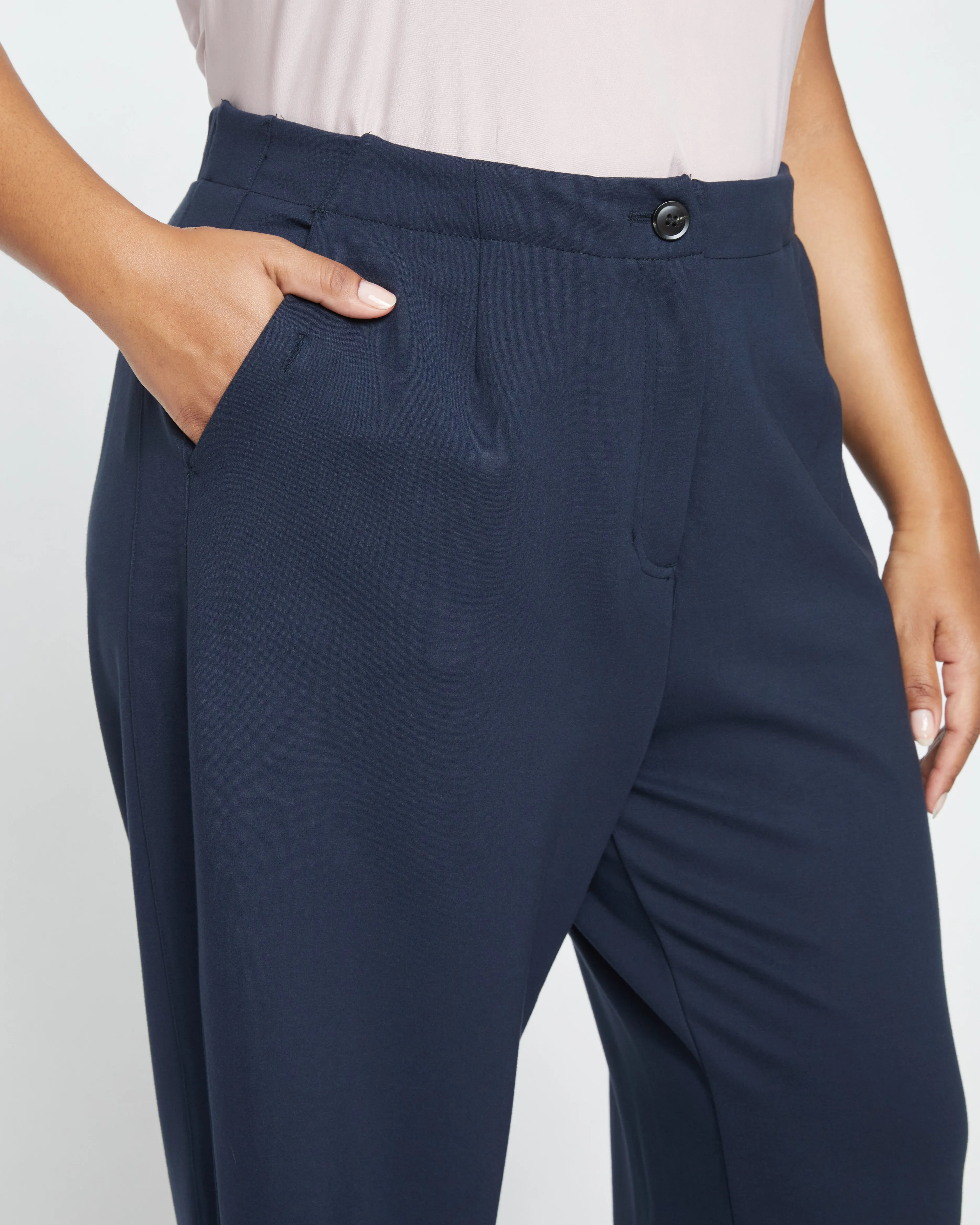 Audrey Tailored Ponte Pants - Navy sold by Universal Standard product image thumbnail 2