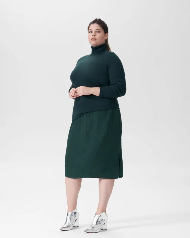 Blair Swiss Dot Chiffon Skirt - Forest Green sold by Universal Standard