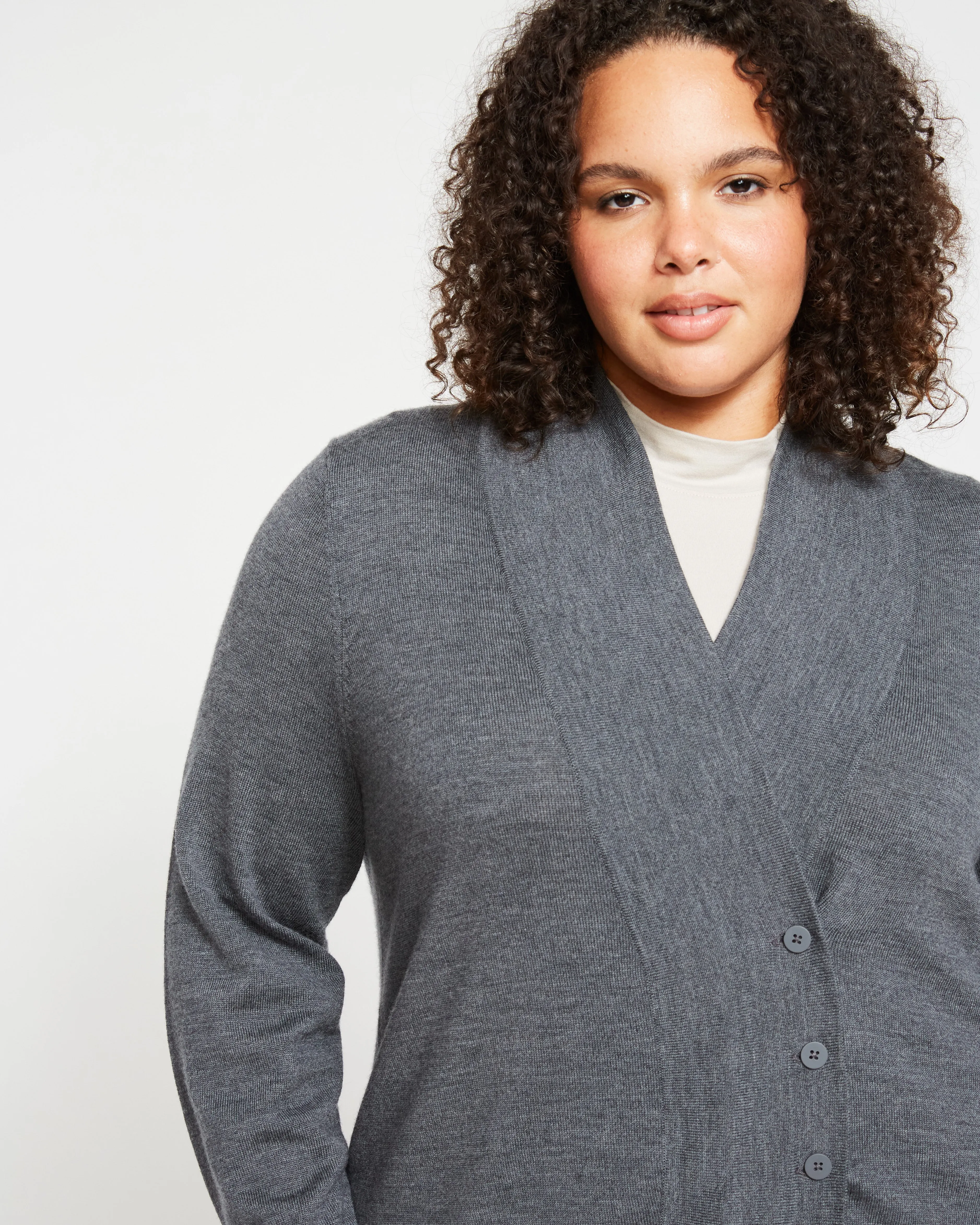 Curve Cardi - Slate sold by Universal Standard