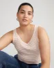 Roitfeld Ribbed Tank - Sunset Microstripe sold by Universal Standard
