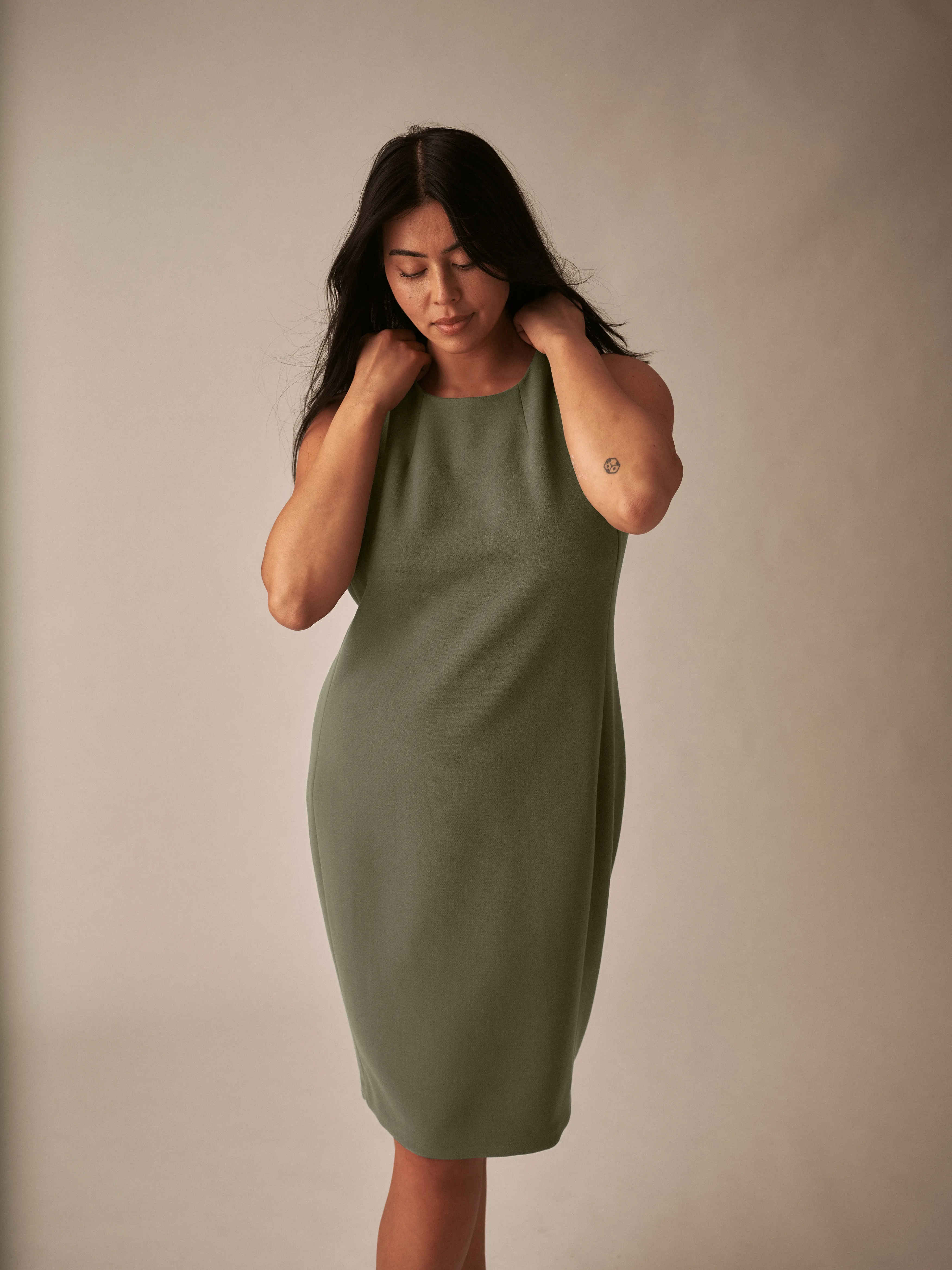 Henning x US Carlisle Crepe Dress - Nori sold by Universal Standard product image thumbnail 3