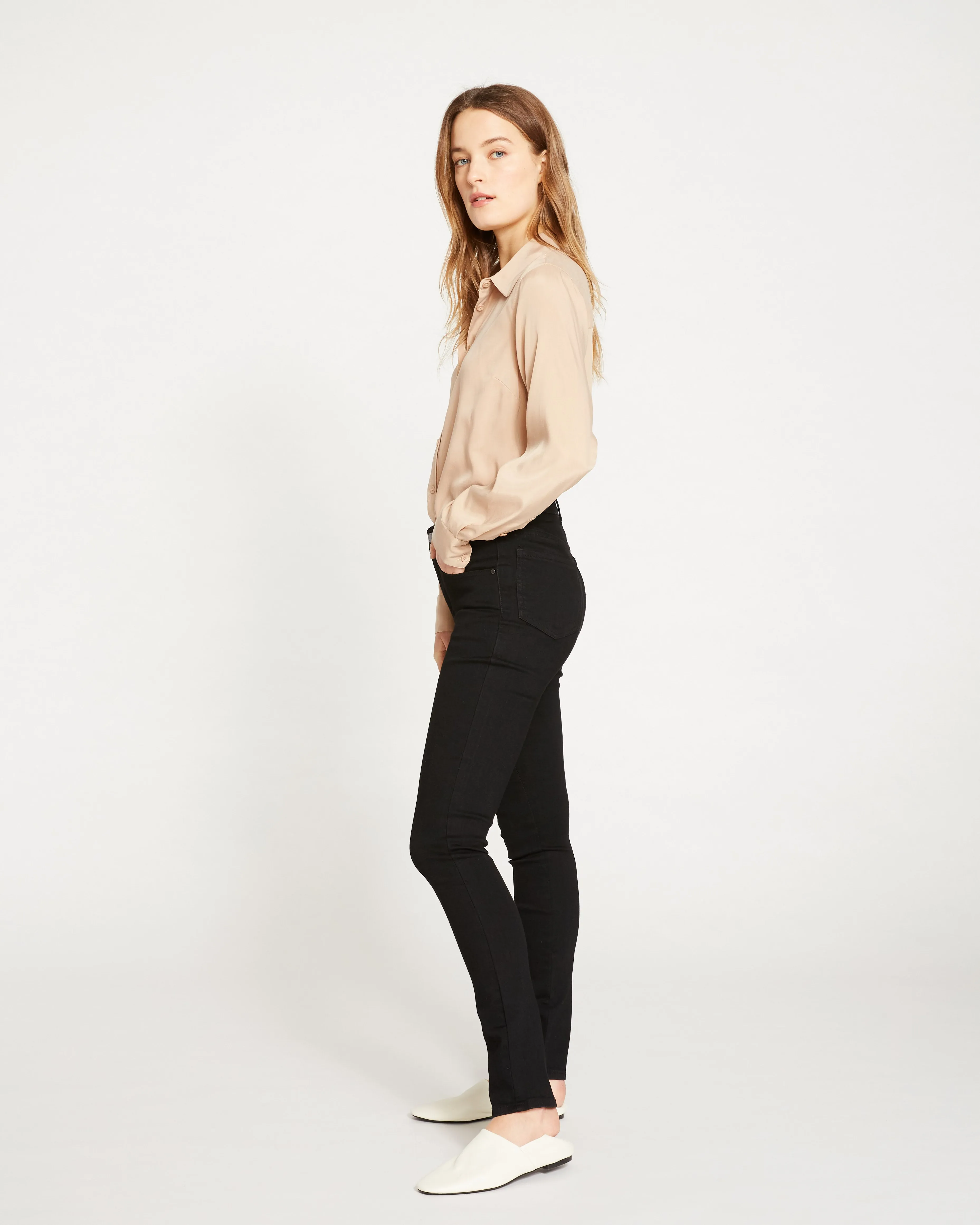 Seine Mid Rise Skinny Jeans 32 Inch - Black sold by Universal Standard product image thumbnail 4