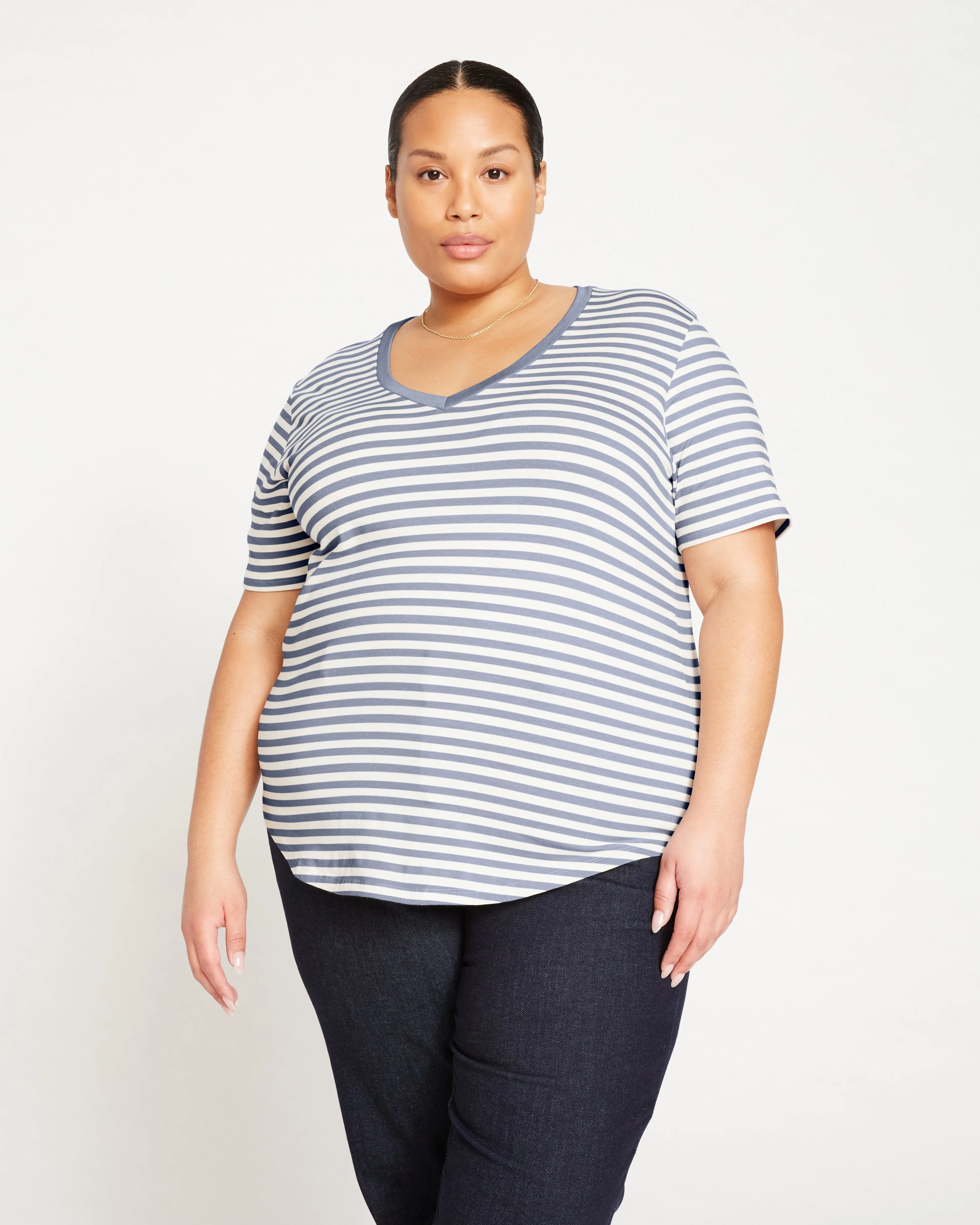 V Rex - White/Lavender Stripe sold by Universal Standard product image thumbnail 2