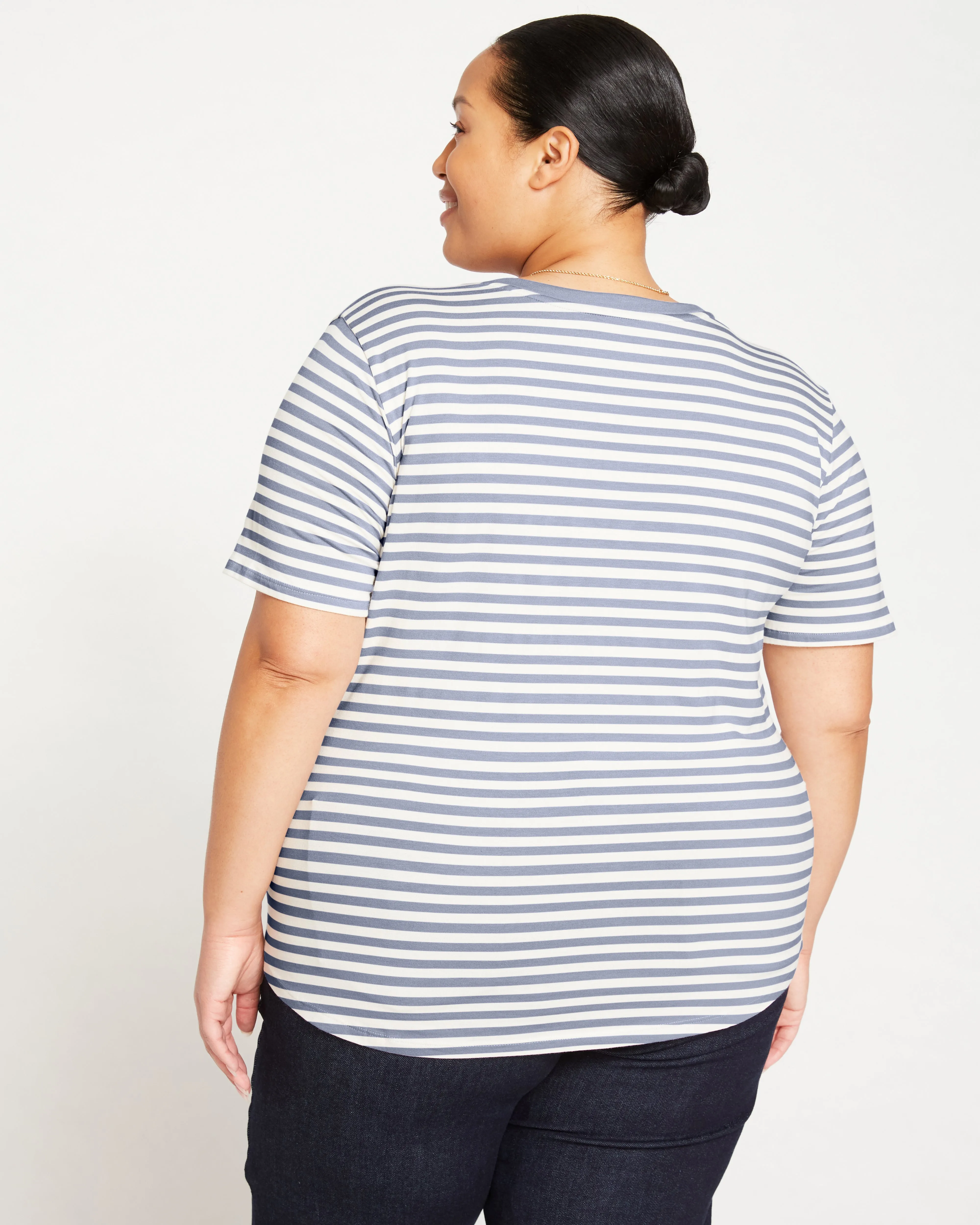 V Rex - White/Lavender Stripe sold by Universal Standard product image thumbnail 3