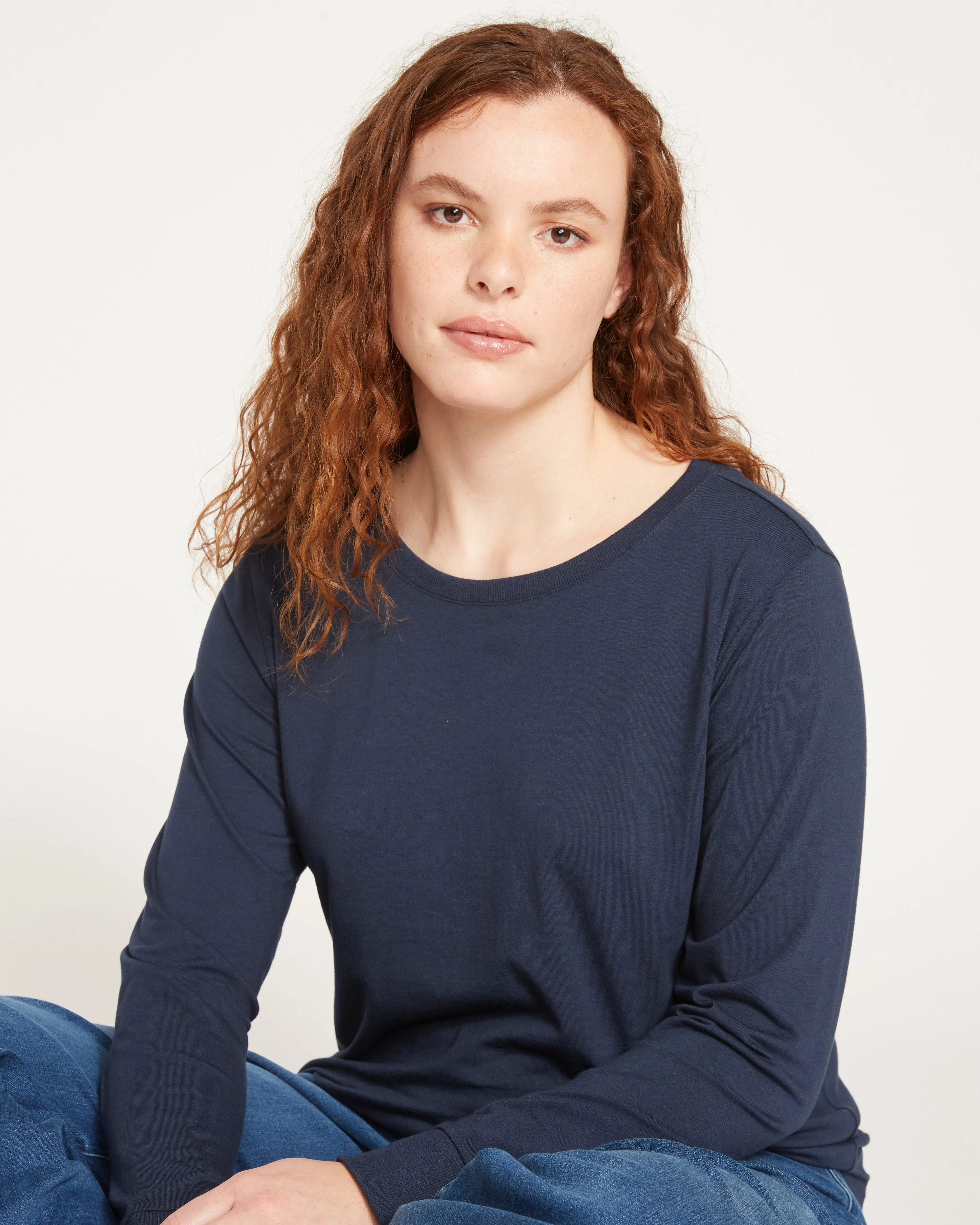 Long Sleeve Tee Rex - Navy sold by Universal Standard