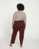 Karlee Stretch Cotton Twill Cargo Pants - Black Cherry sold by Universal Standard