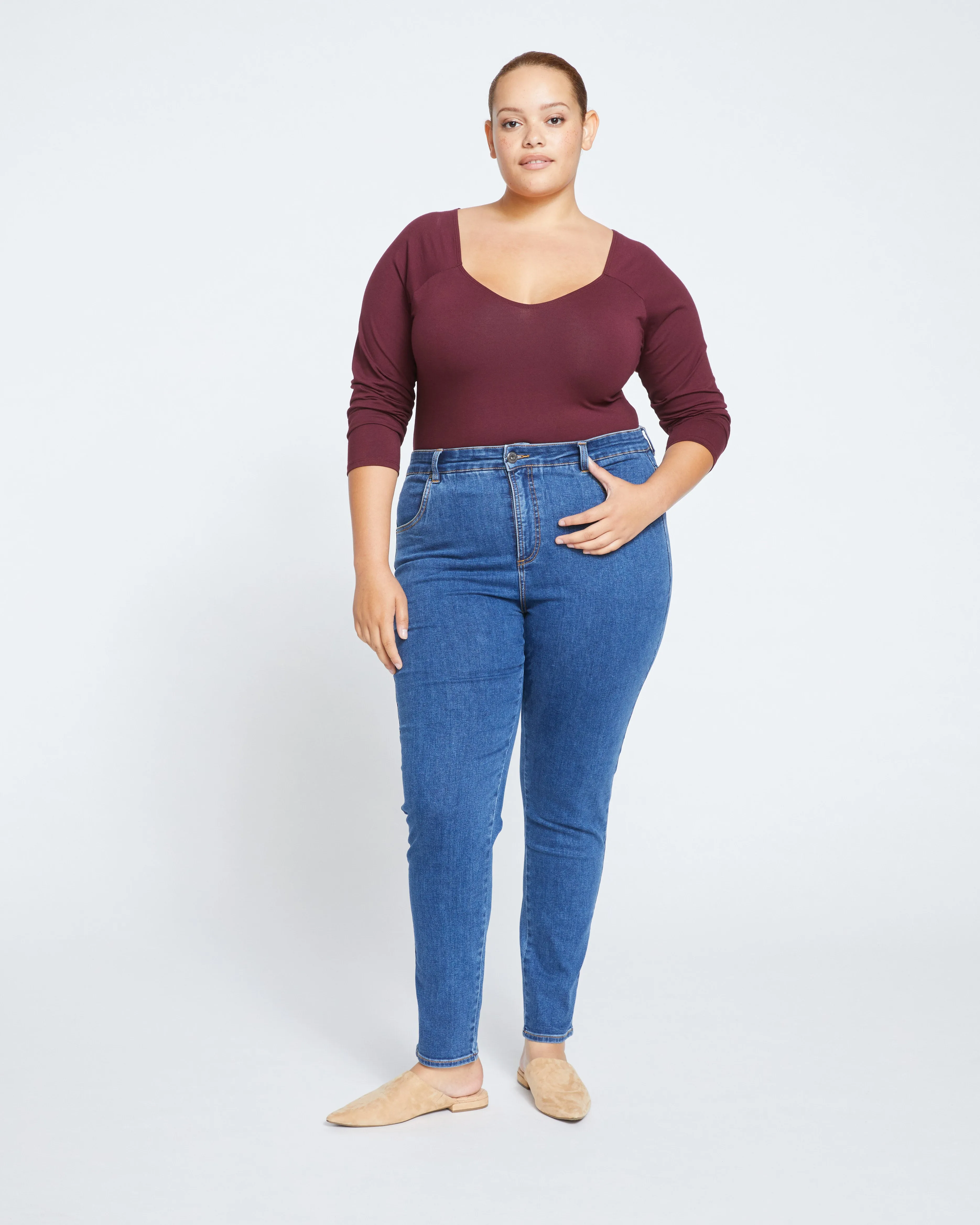 Seine High Rise Skinny Jeans 30 Inch - Odeon Blue sold by Universal Standard