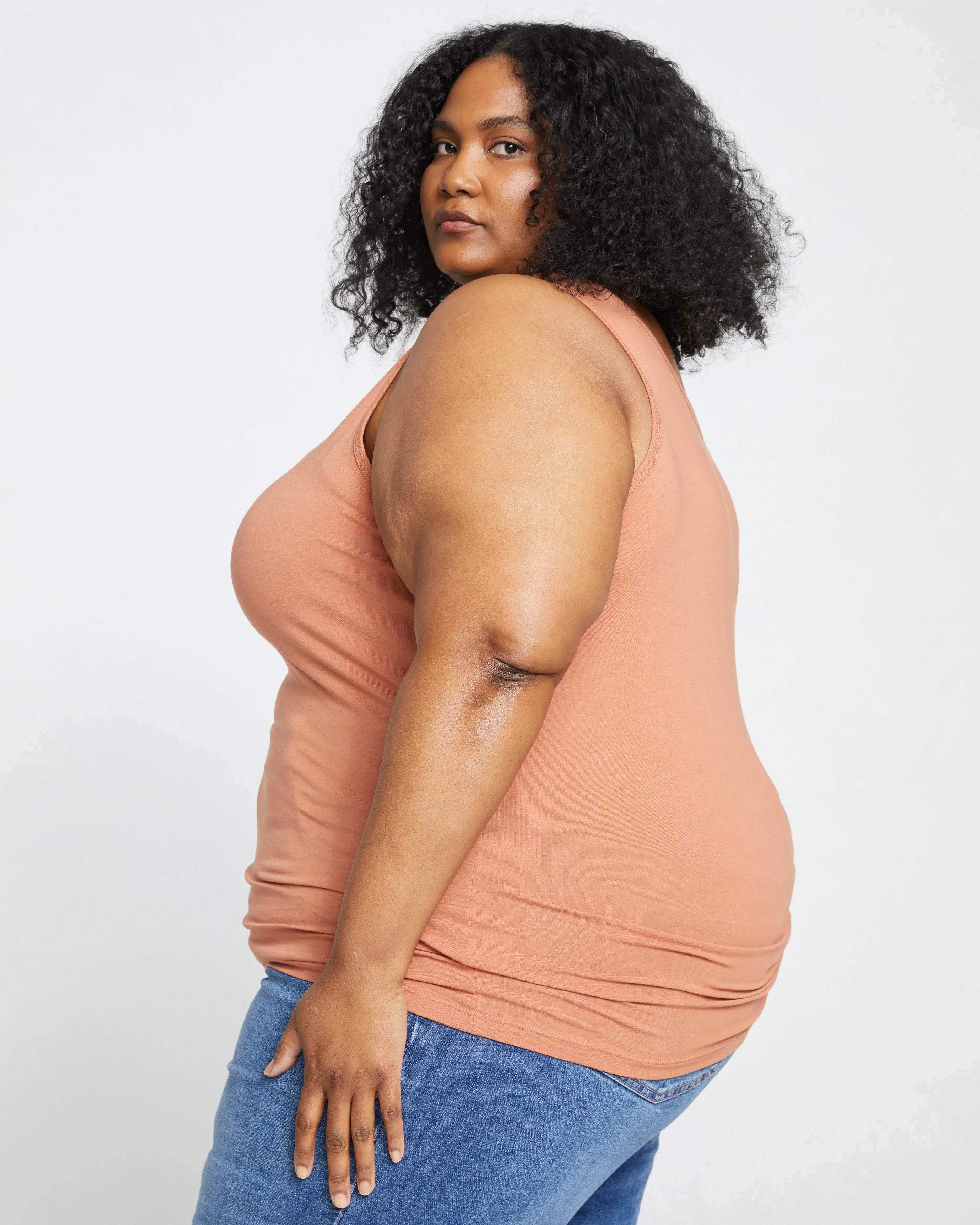 Double V Tank - Clay sold by Universal Standard product image thumbnail 3