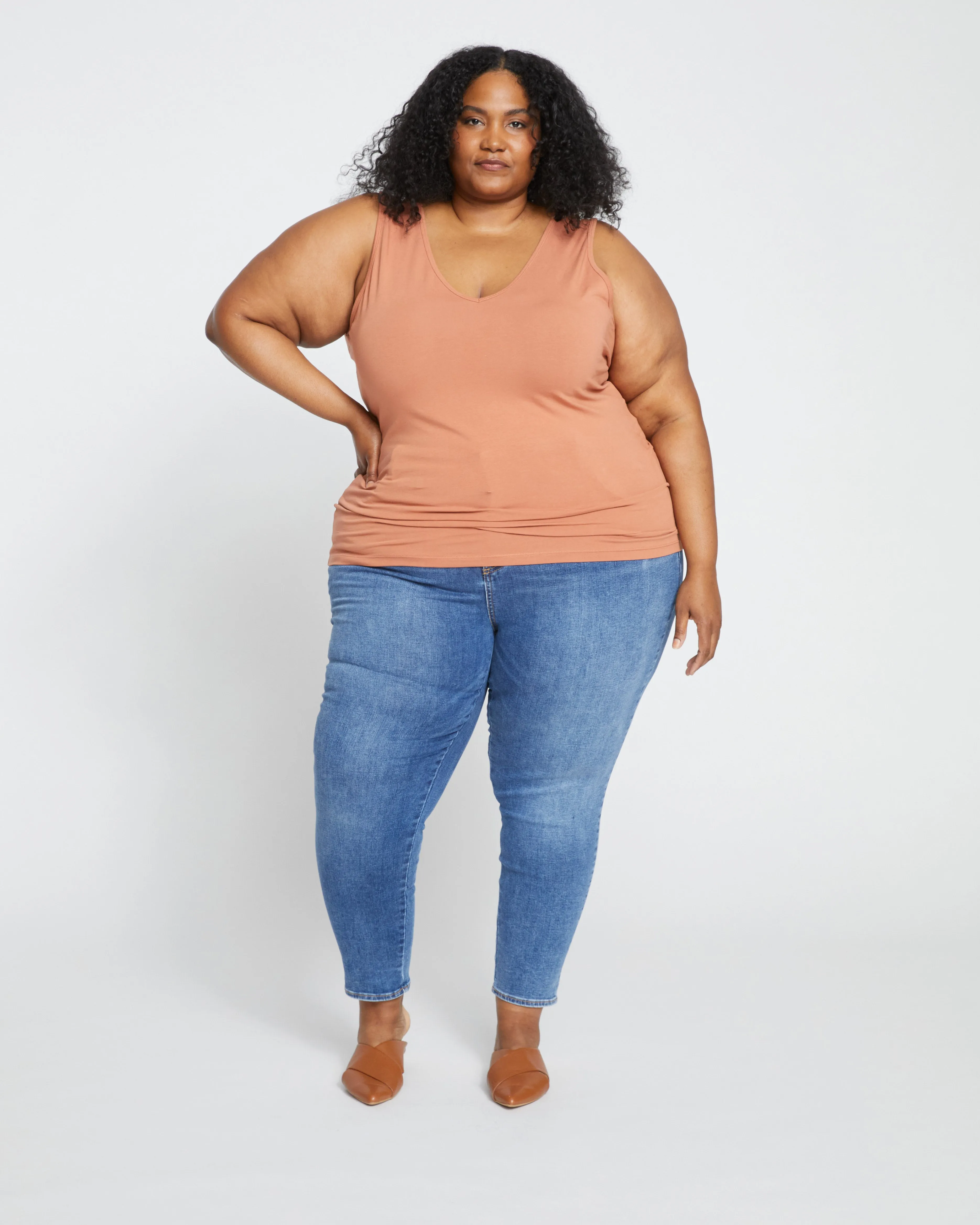 Double V Tank - Clay sold by Universal Standard