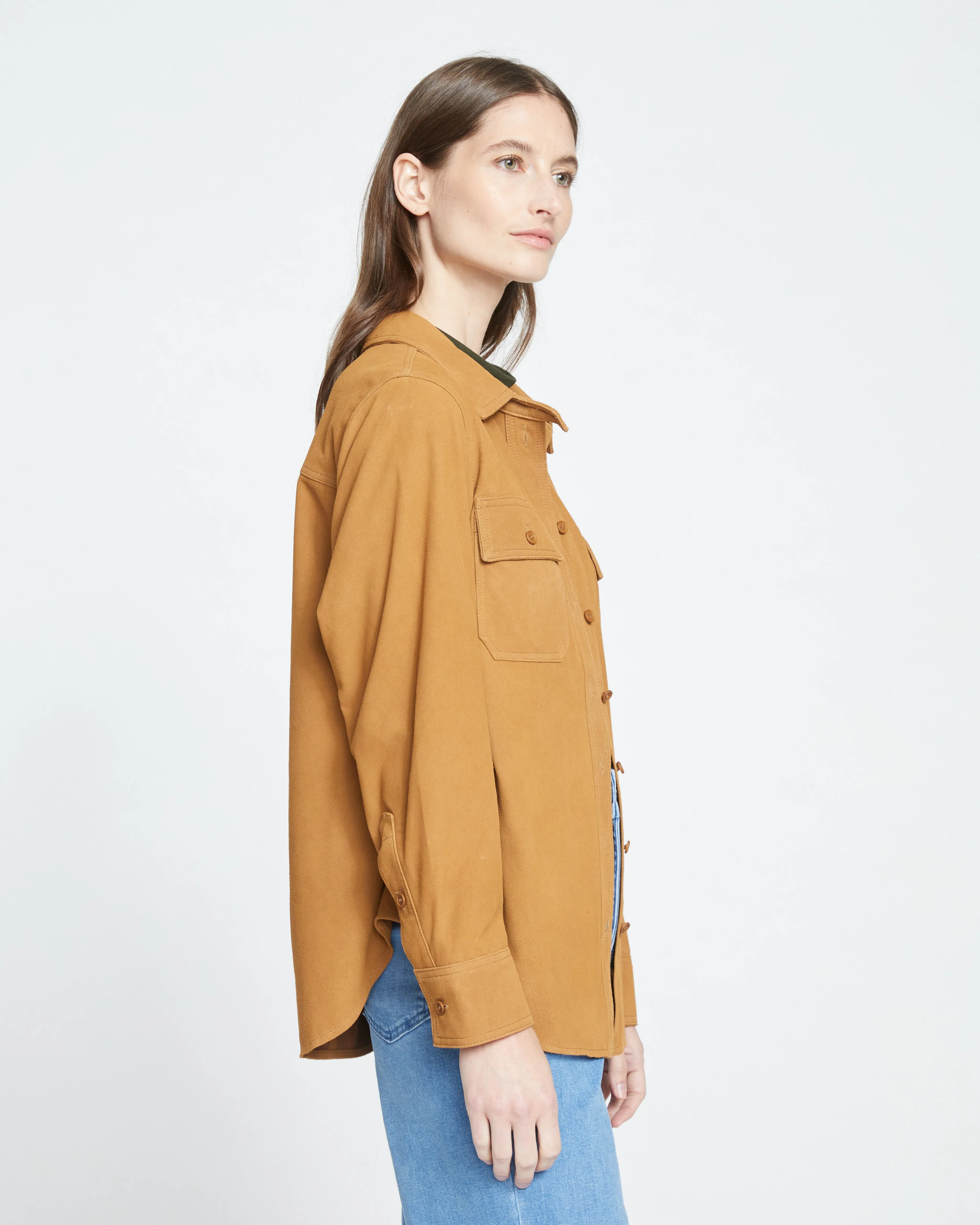 Suede Greenwich Jacket - Burnt Ochre sold by Universal Standard product image thumbnail 3