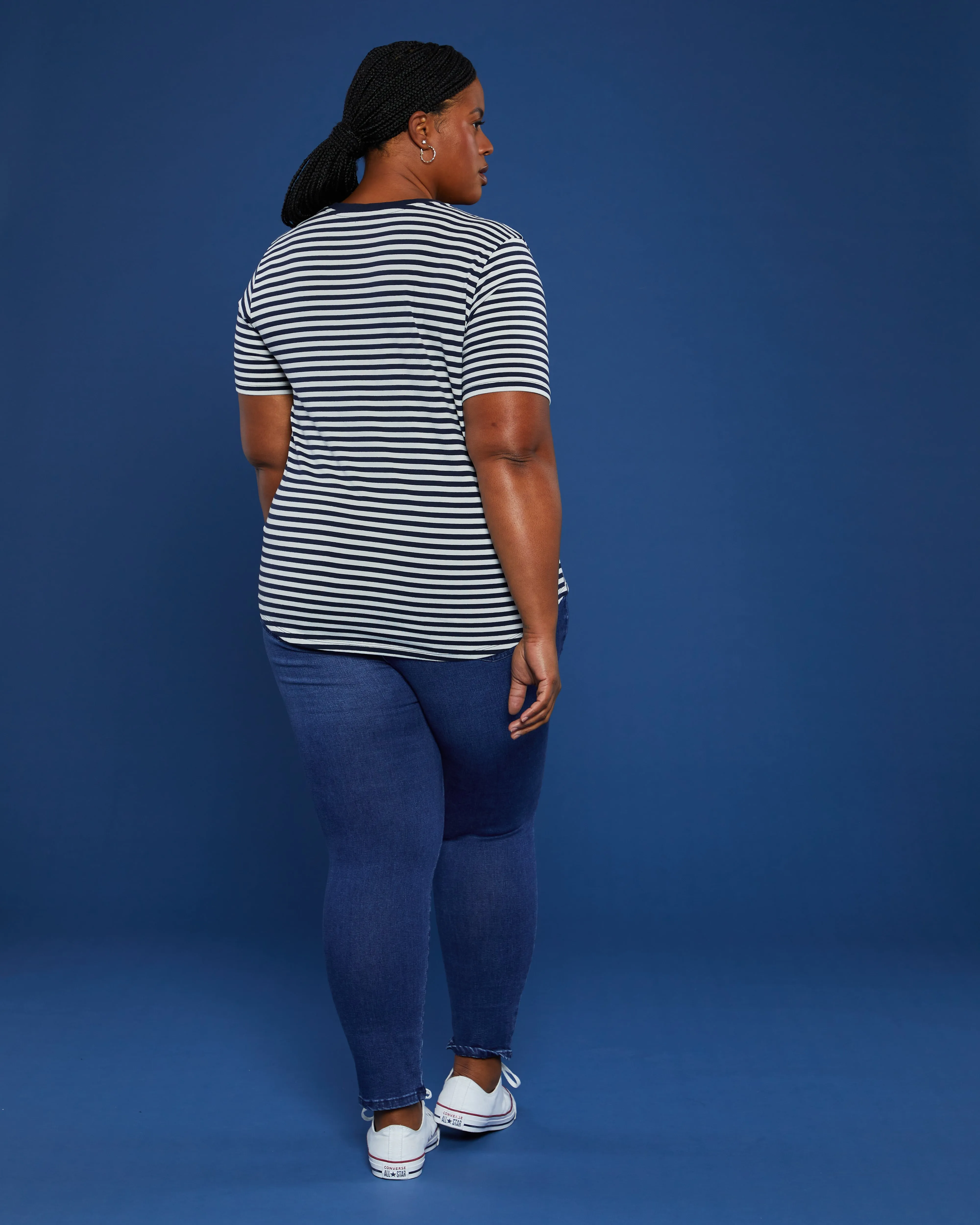 V Rex - Navy/Dove Grey Stripe sold by Universal Standard product image thumbnail 4