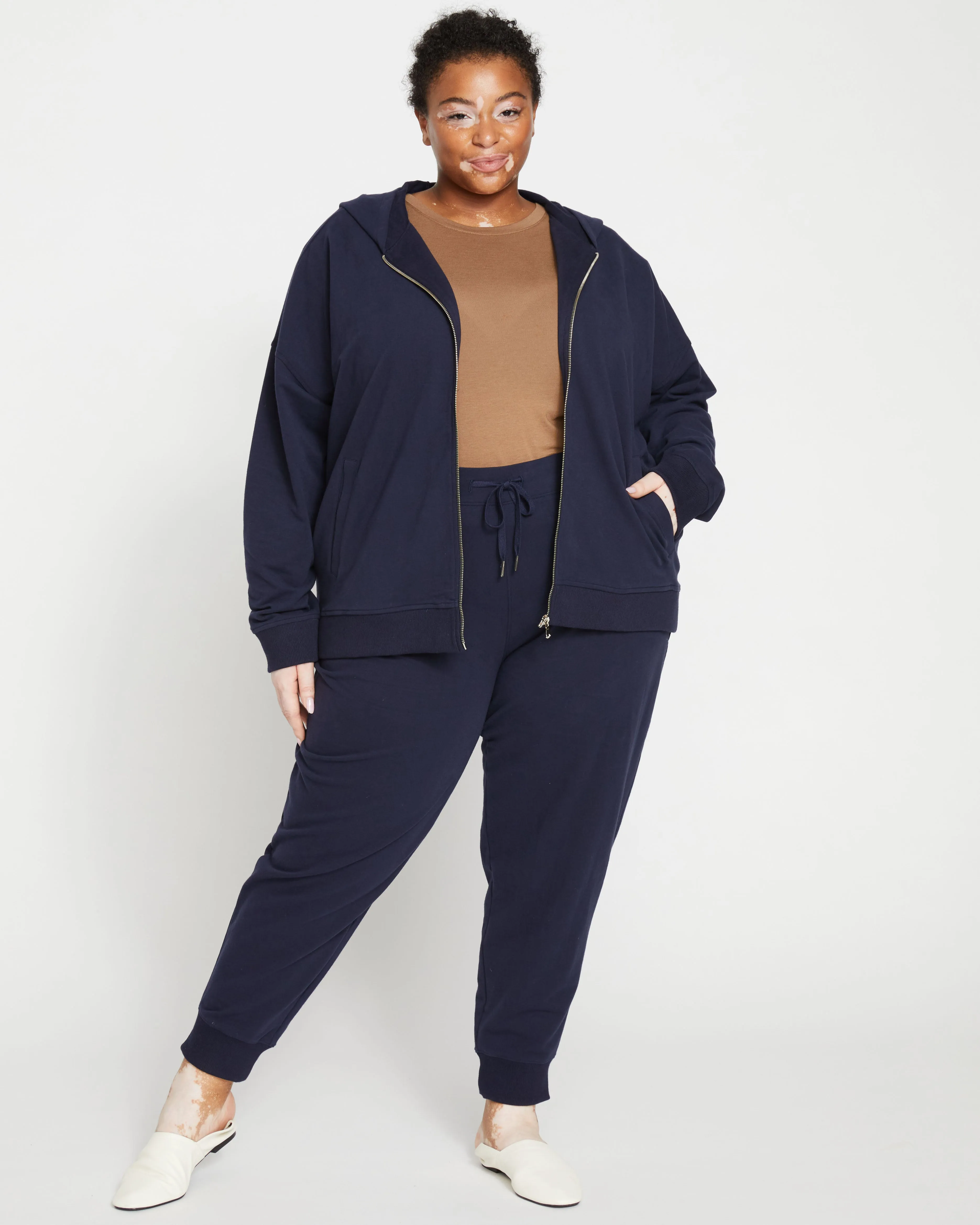 Peachy Terry Full Zip Hoodie - Midnight sold by Universal Standard product image thumbnail 2