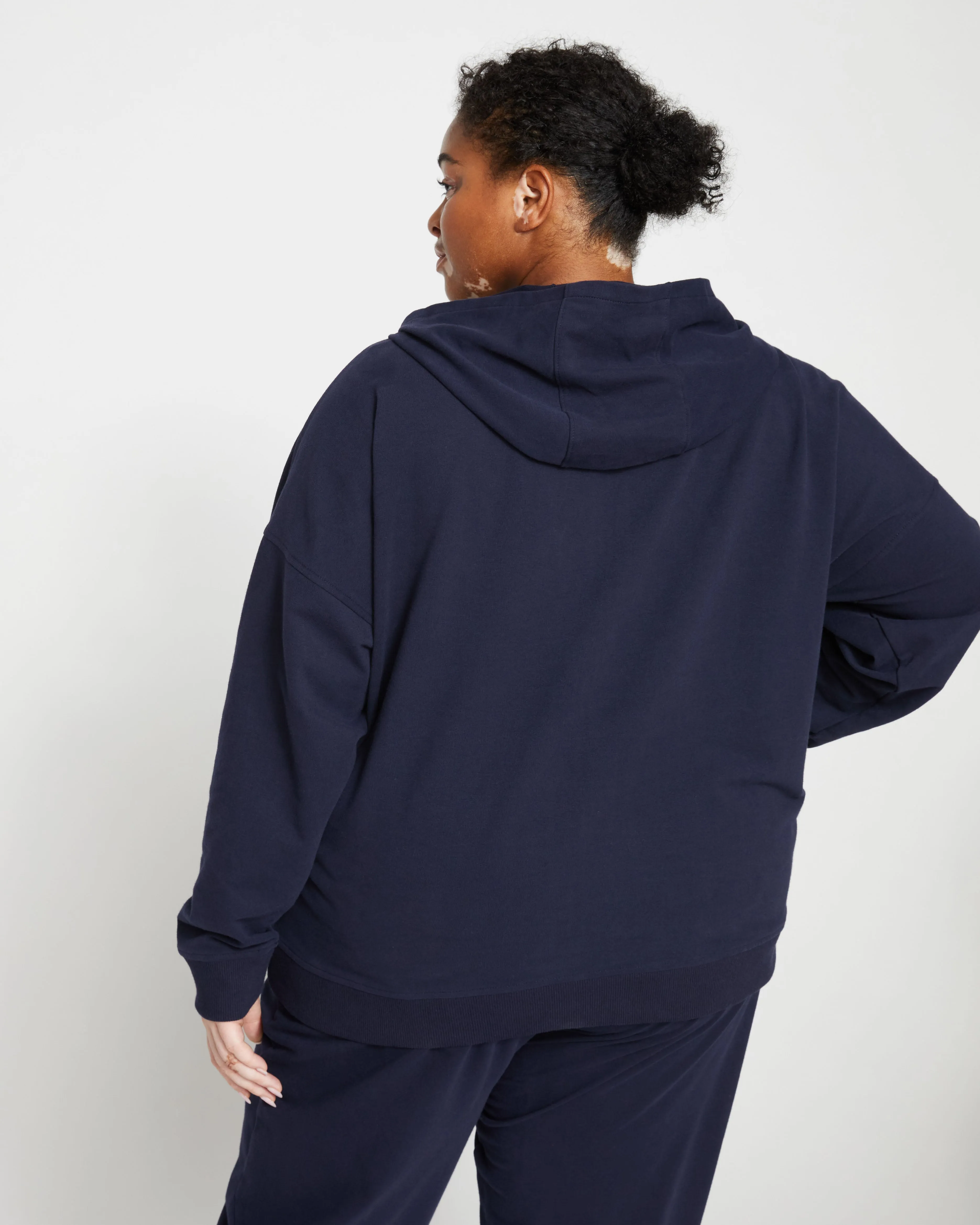Peachy Terry Full Zip Hoodie - Midnight sold by Universal Standard product image thumbnail 4