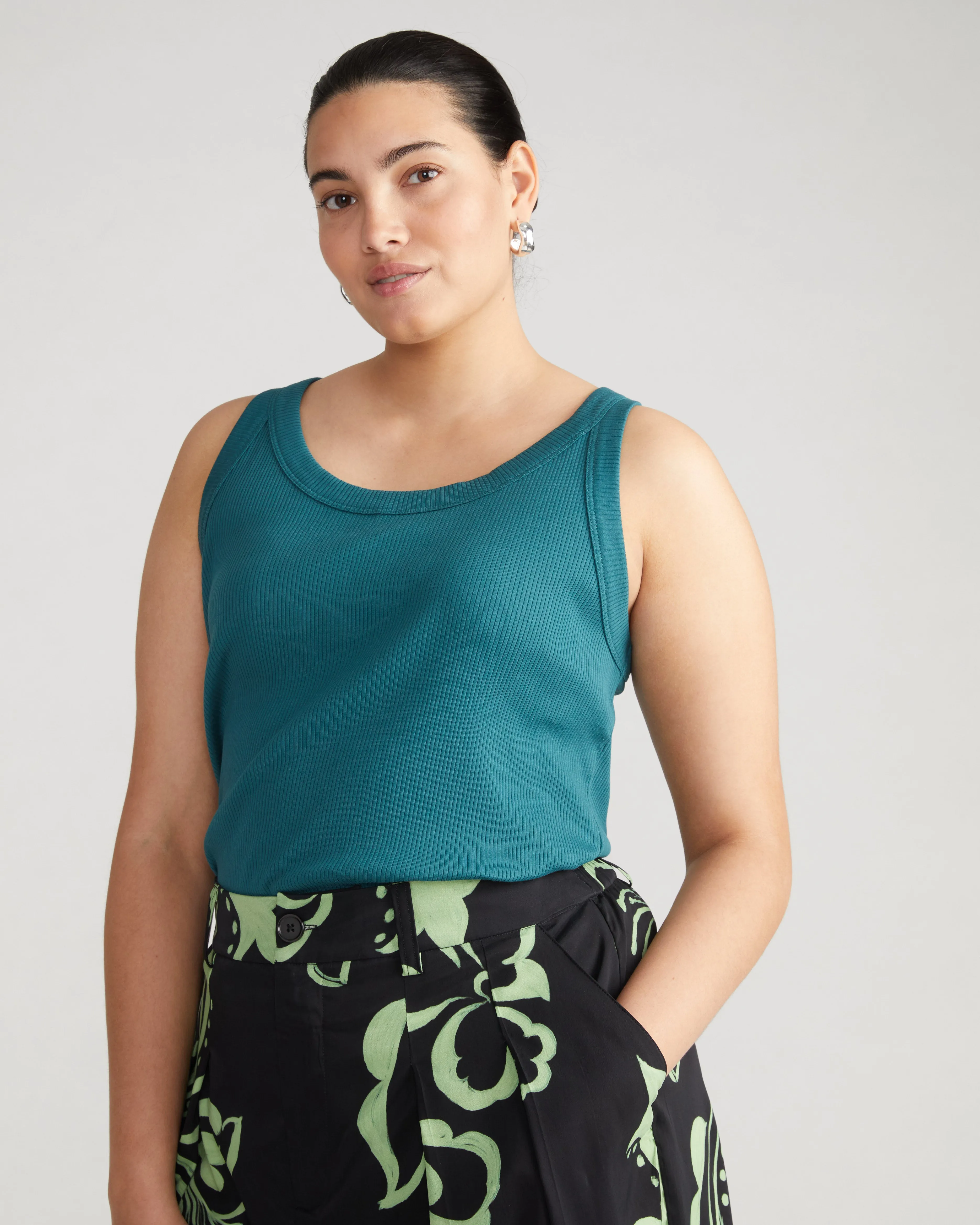 Roitfeld Ribbed Tank - Ocean Floor sold by Universal Standard product image thumbnail 3