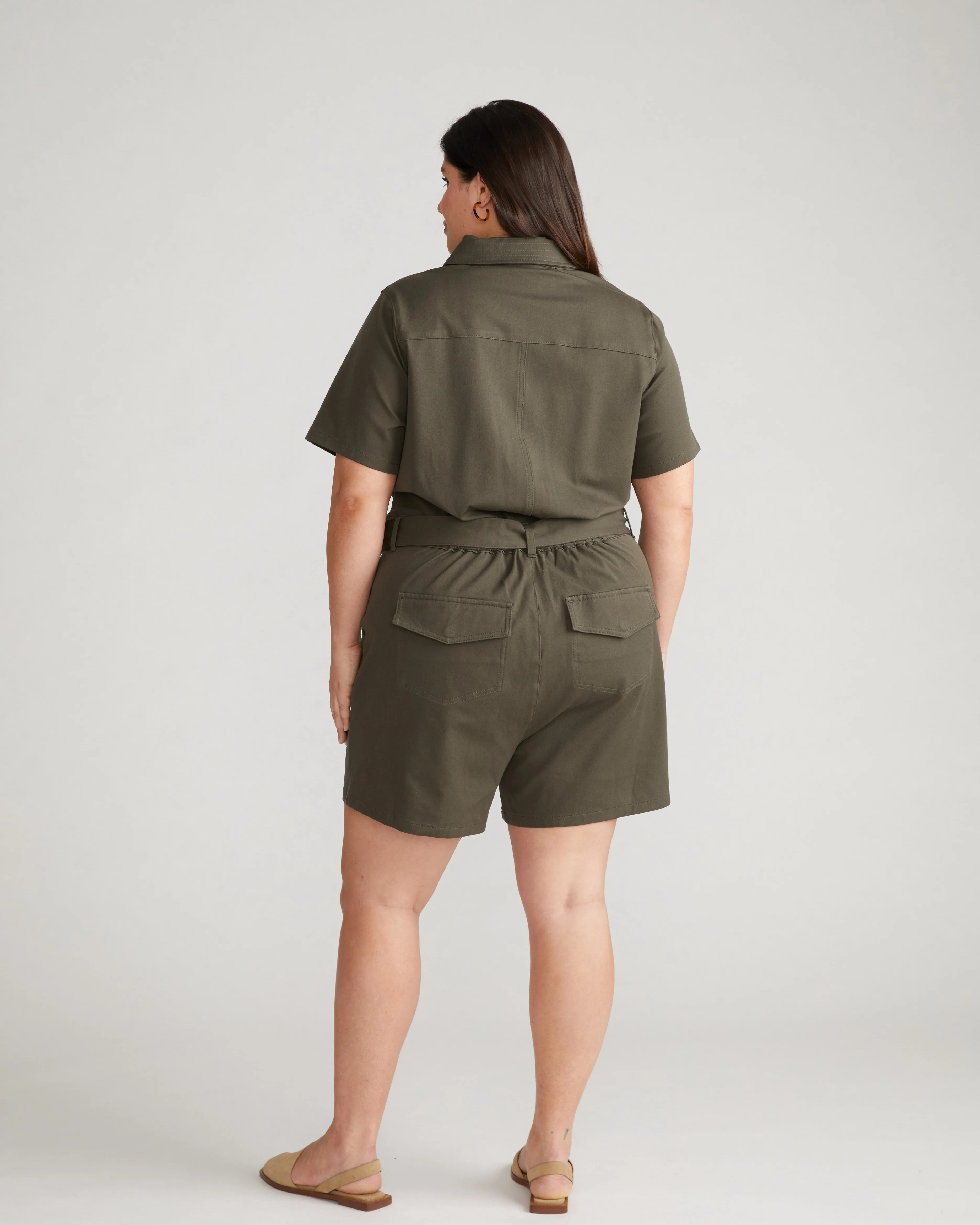 Stretch Twill Safari Romper - Nori sold by Universal Standard product image thumbnail 2