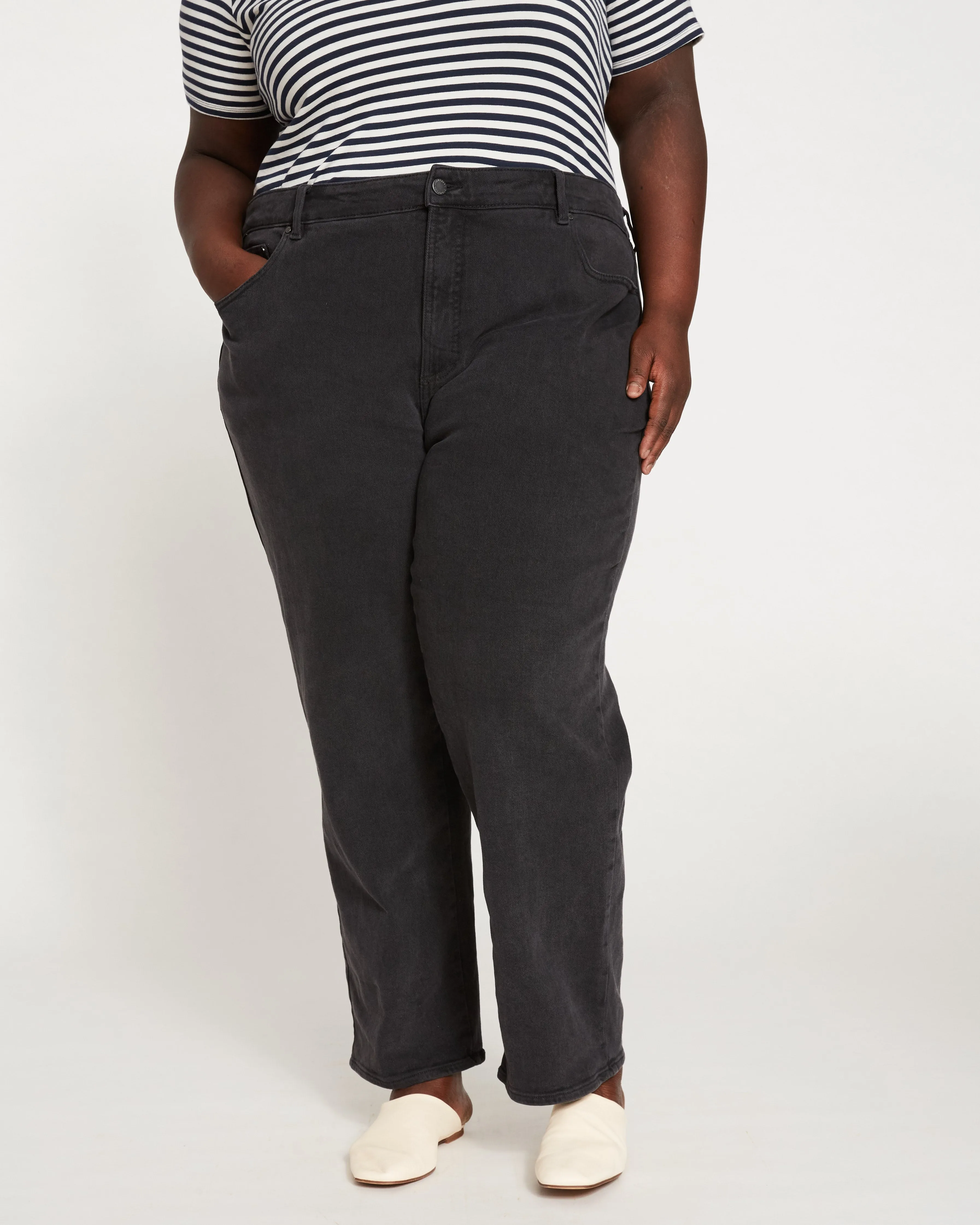 Etta High Rise Straight Leg Jeans 31 Inch - Washed Black sold by Universal Standard product image thumbnail 2