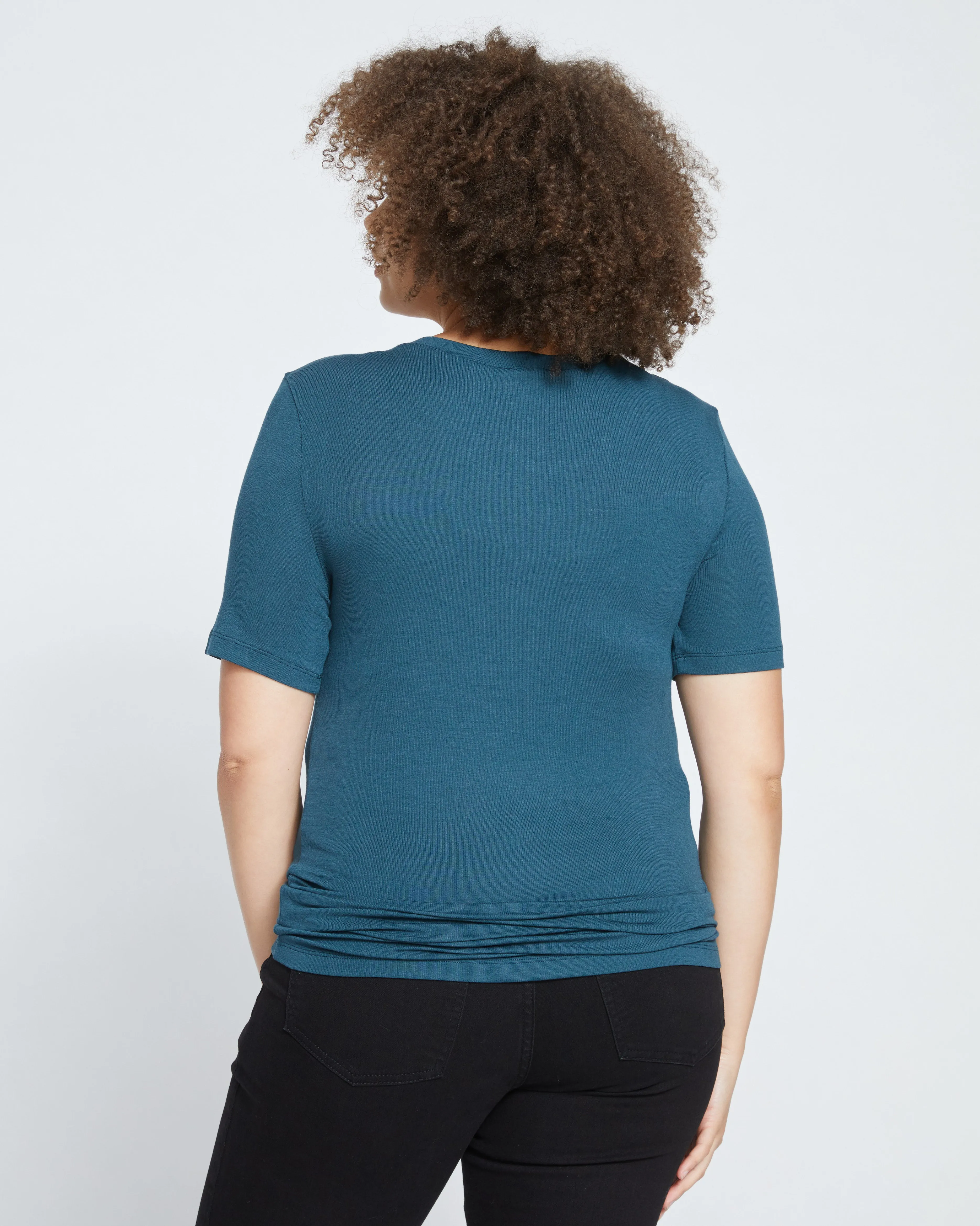 Foundation Short Sleeve Crew Neck Tee - Deep Sea sold by Universal Standard product image thumbnail 4