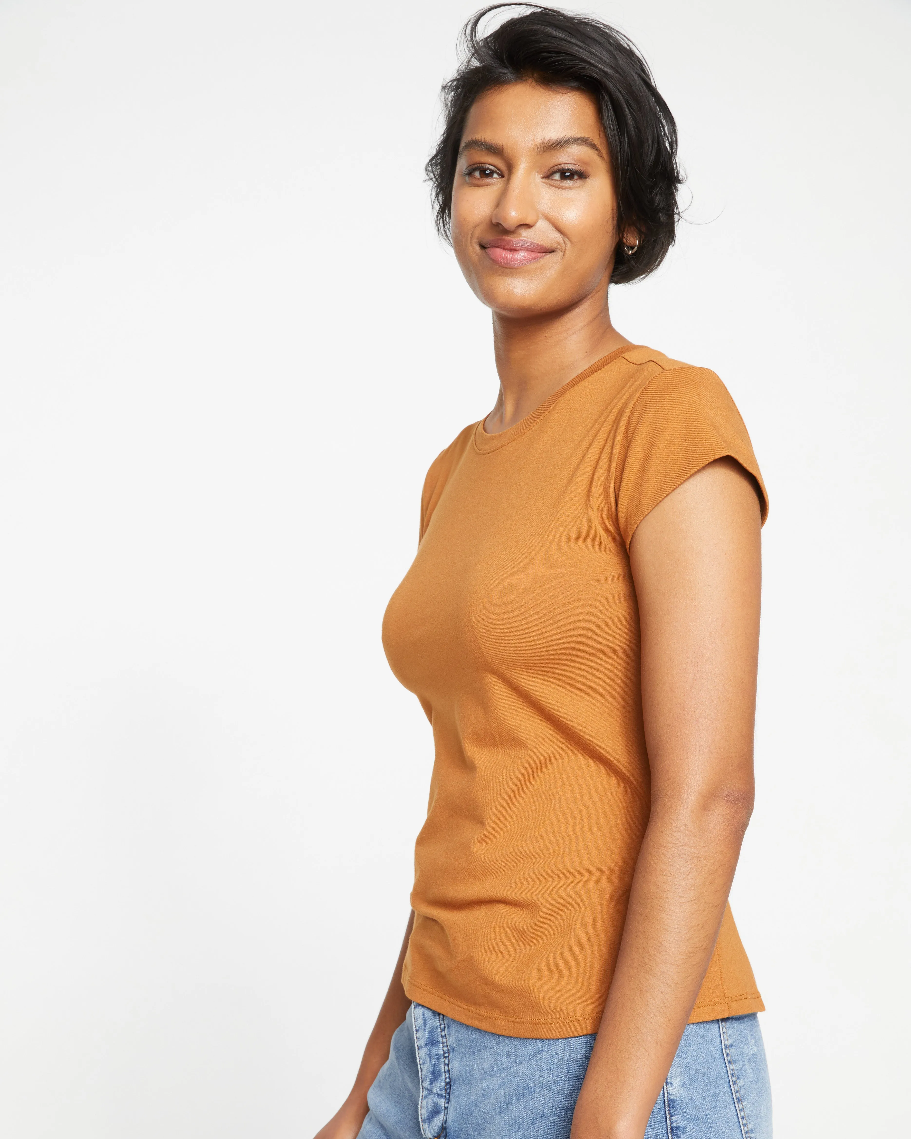 Ashley Cap Sleeve Tee - Caramel Cafe sold by Universal Standard product image thumbnail 3