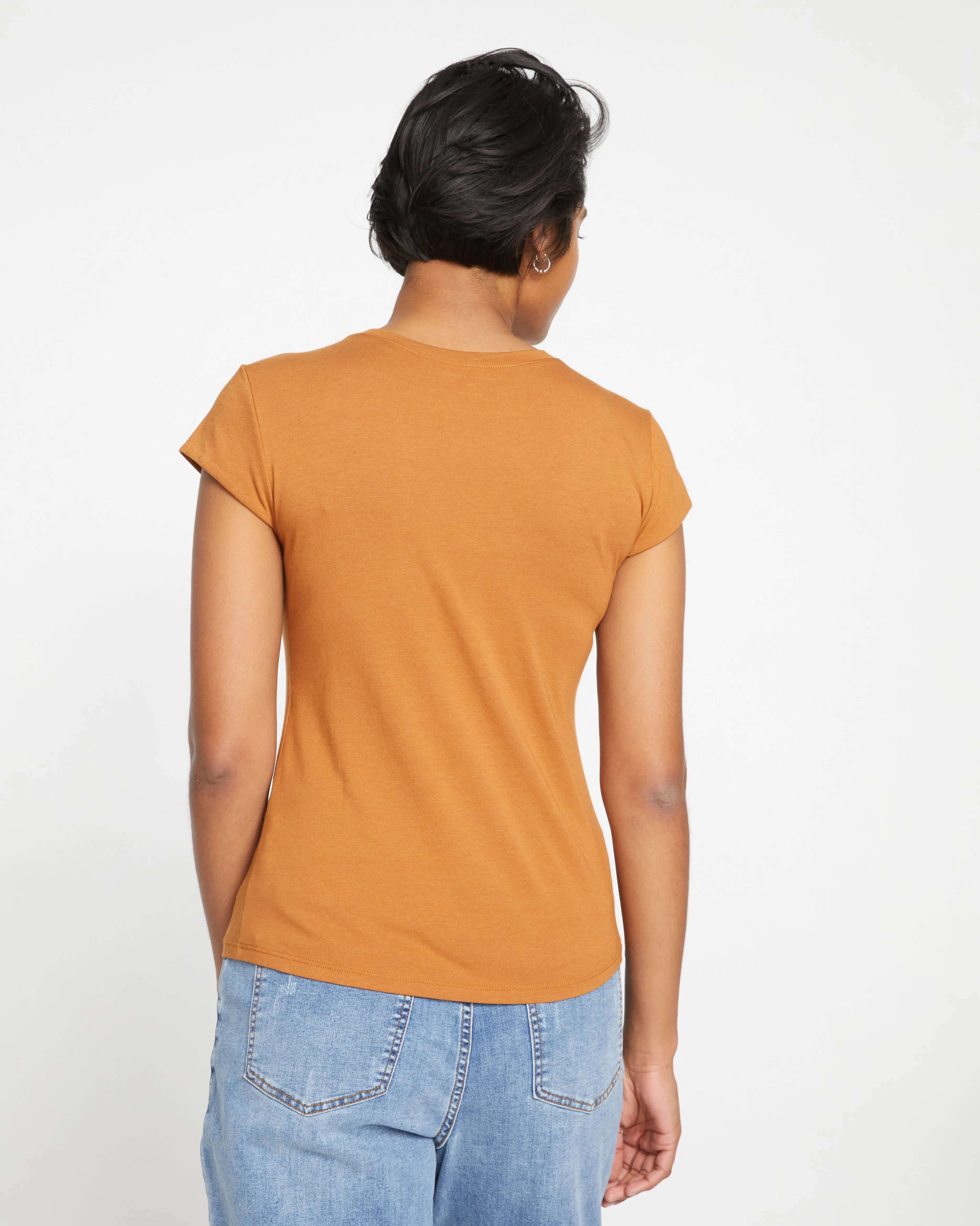 Ashley Cap Sleeve Tee - Caramel Cafe sold by Universal Standard product image thumbnail 4