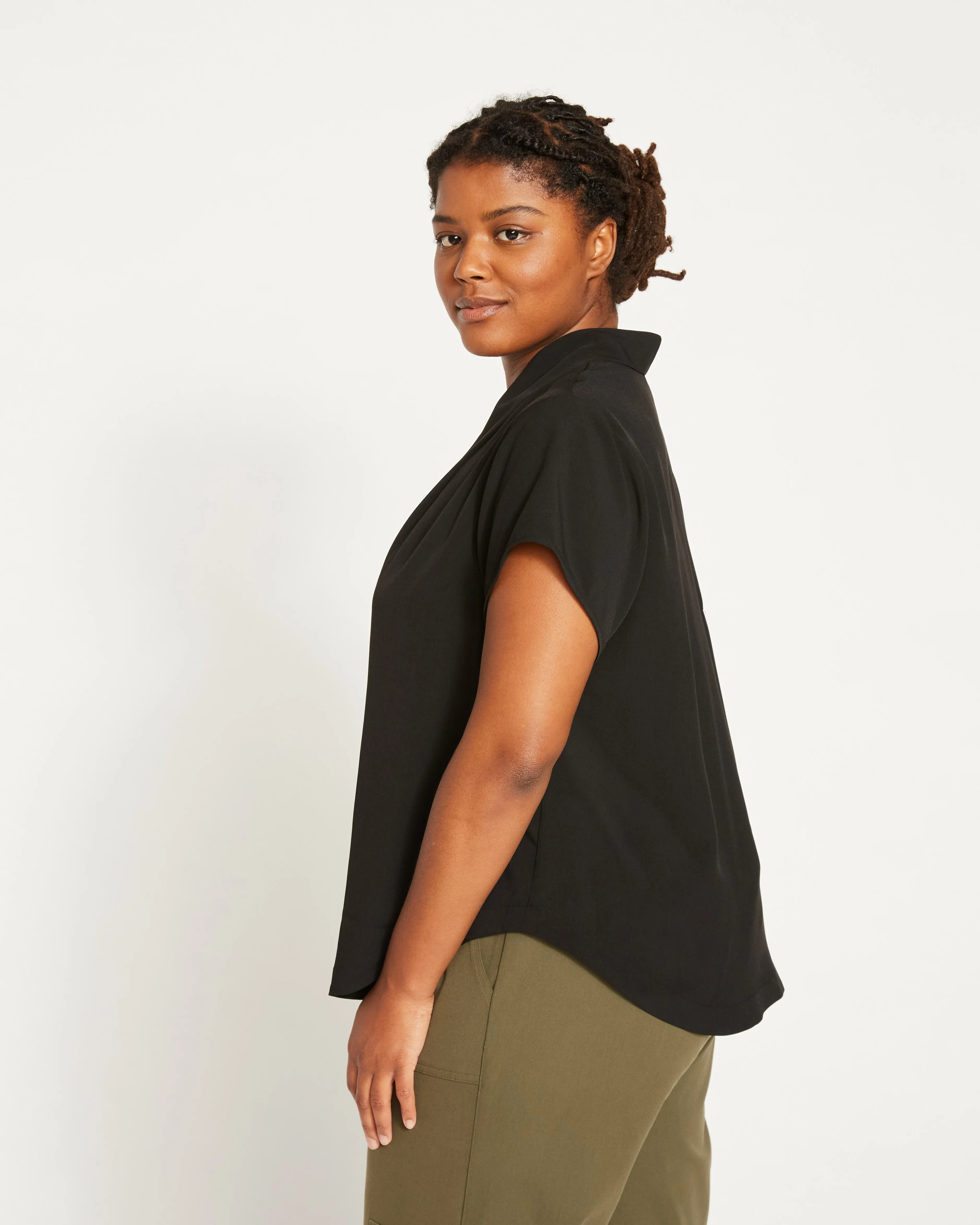 Better-Than-Silk V-Neck Top - Black sold by Universal Standard product image thumbnail 3