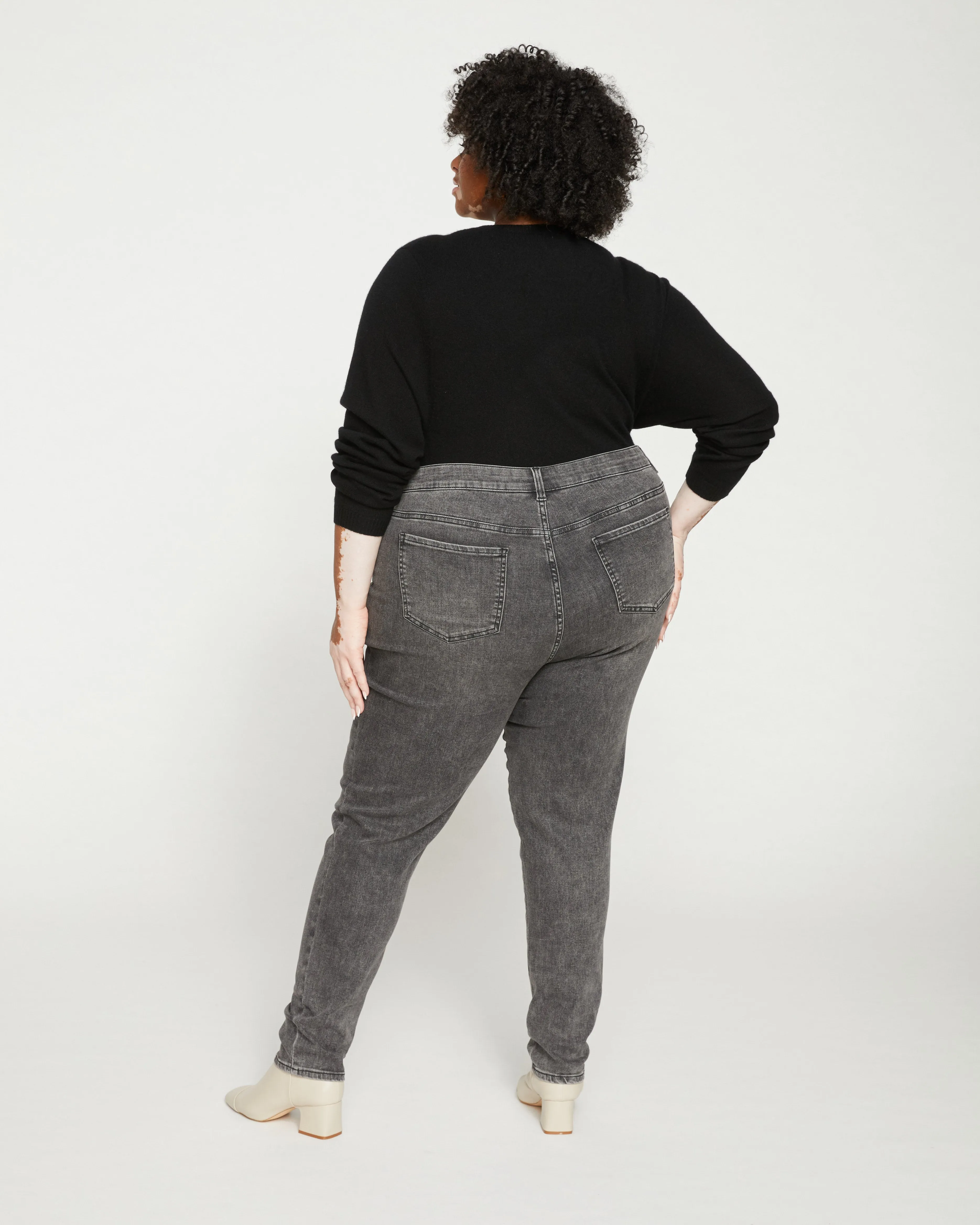 Seine High Rise Skinny Jeans 30 Inch - Distressed Black sold by Universal Standard product image thumbnail 4