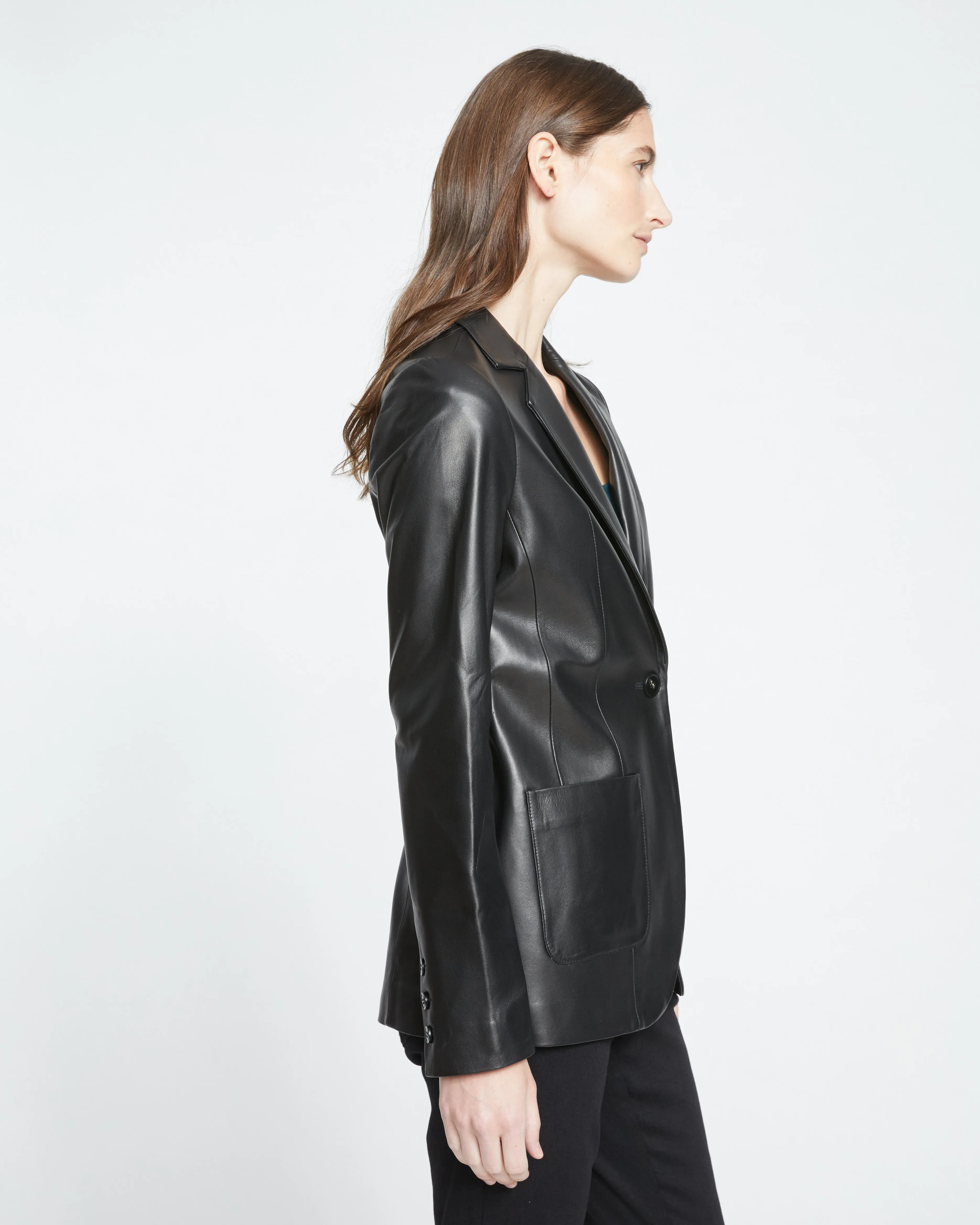 Davis Leather Blazer - Black sold by Universal Standard product image thumbnail 3
