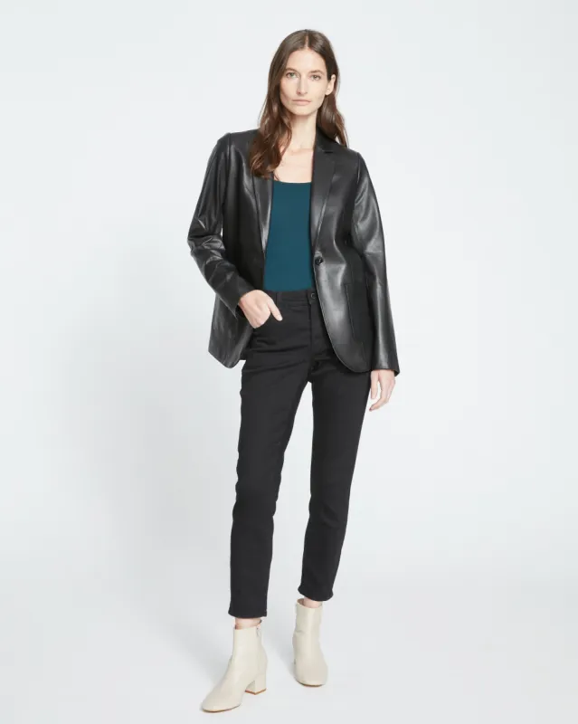 Davis Leather Blazer - Black sold by Universal Standard