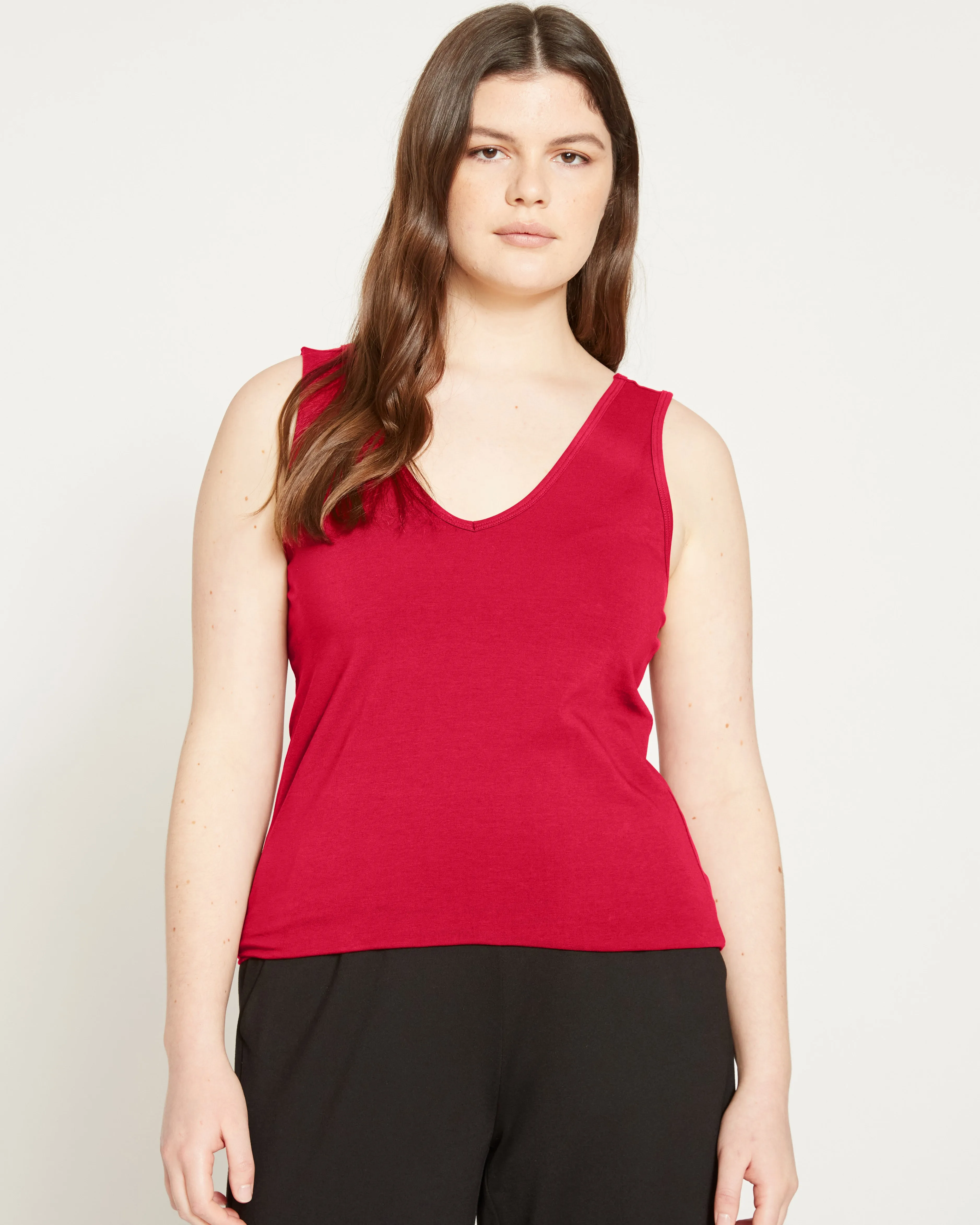 Double V Tank - Cerise sold by Universal Standard product image thumbnail 3