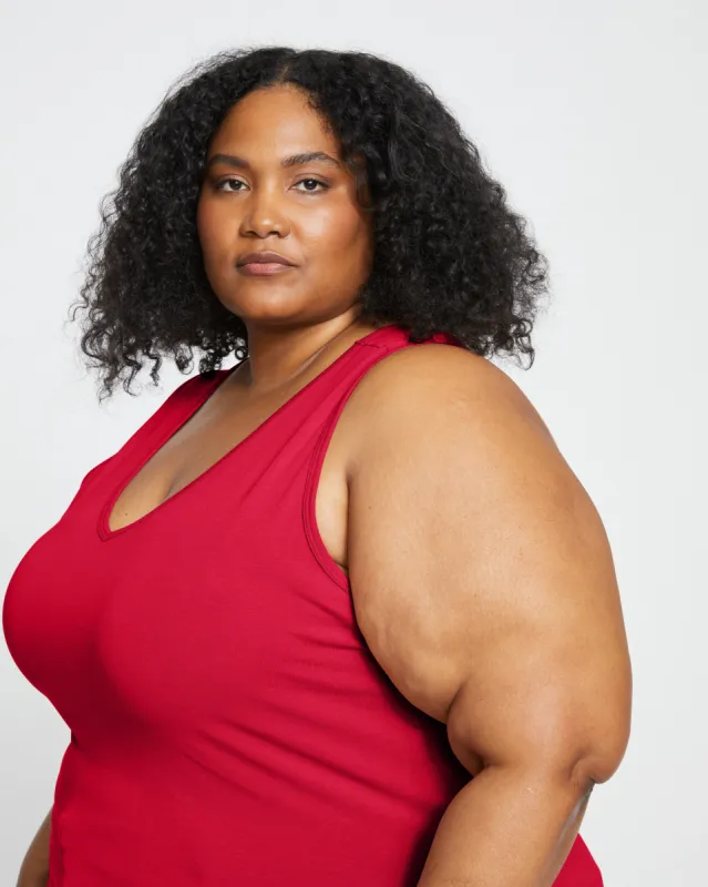 Double V Tank - Cerise sold by Universal Standard