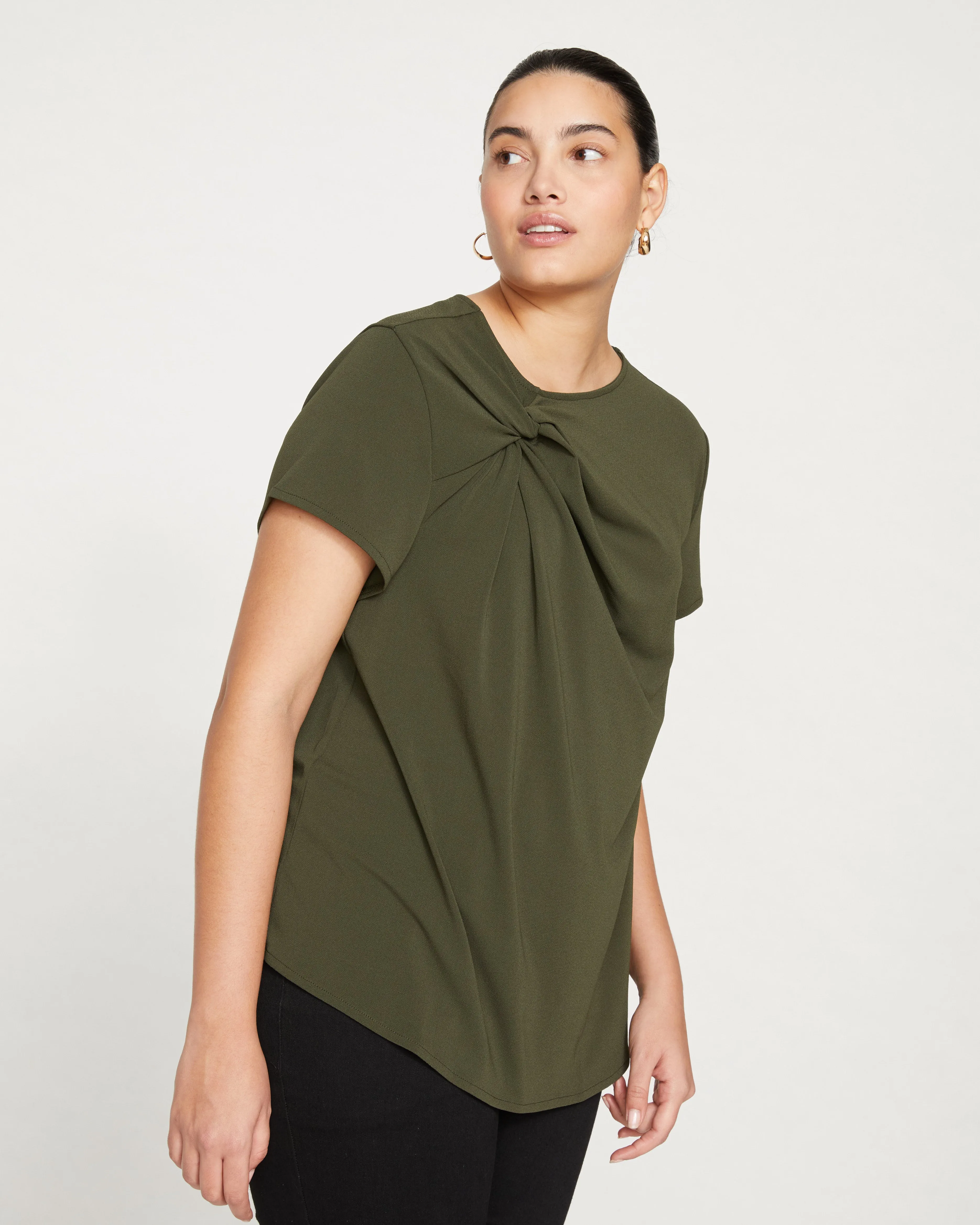 Neck Twist Crepe Jersey Top - Evening Forest sold by Universal Standard product image thumbnail 3
