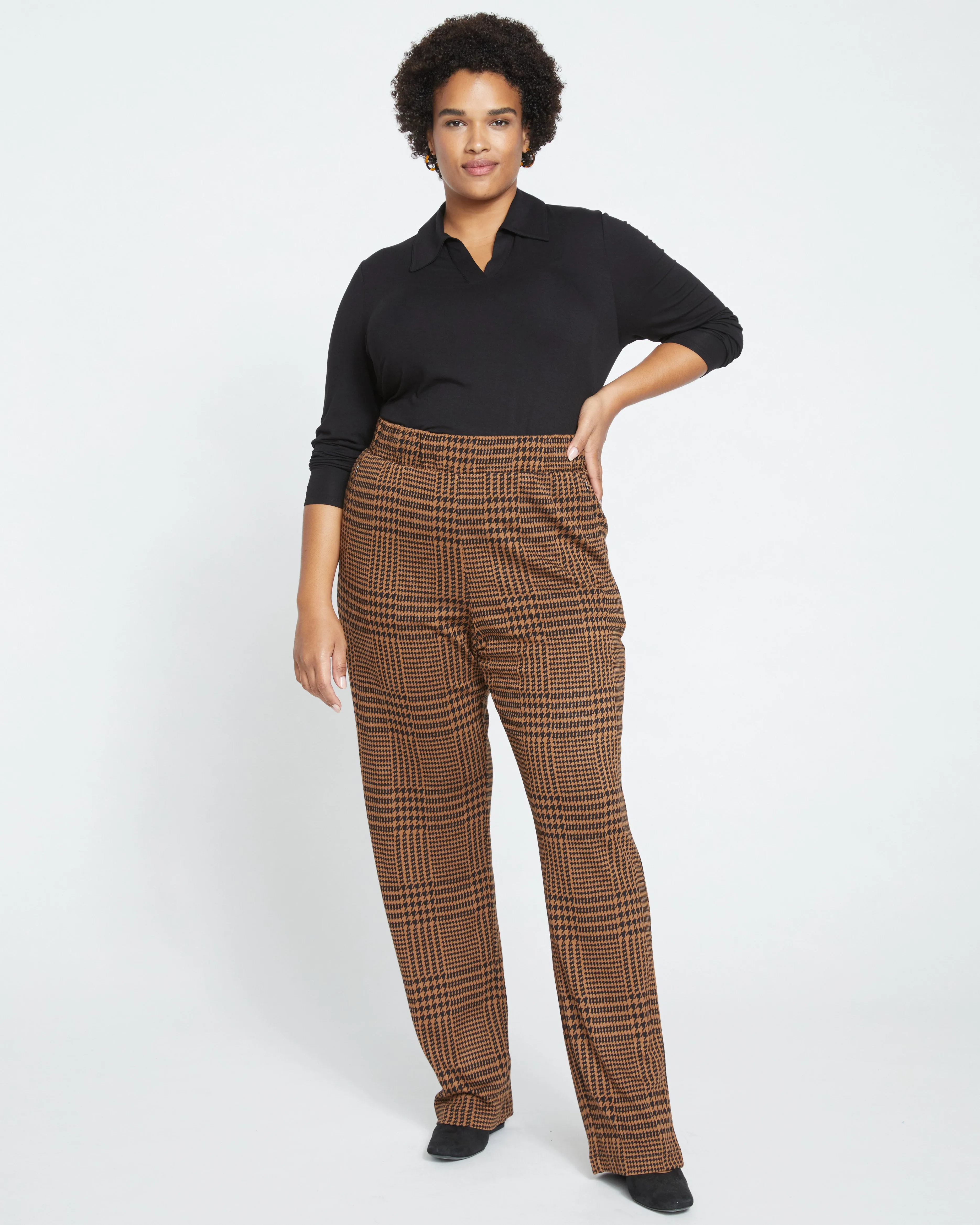 Smart Signature Ponte Pants Long - Autumn Houndstooth Jacquard sold by Universal Standard product image thumbnail 2