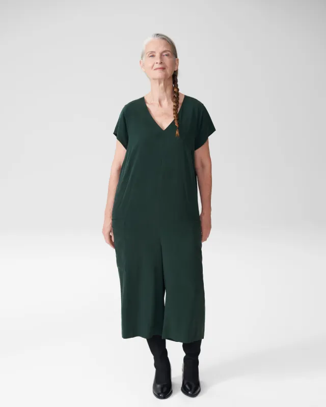 Kia Cupro Jumpsuit - Forest Green sold by Universal Standard