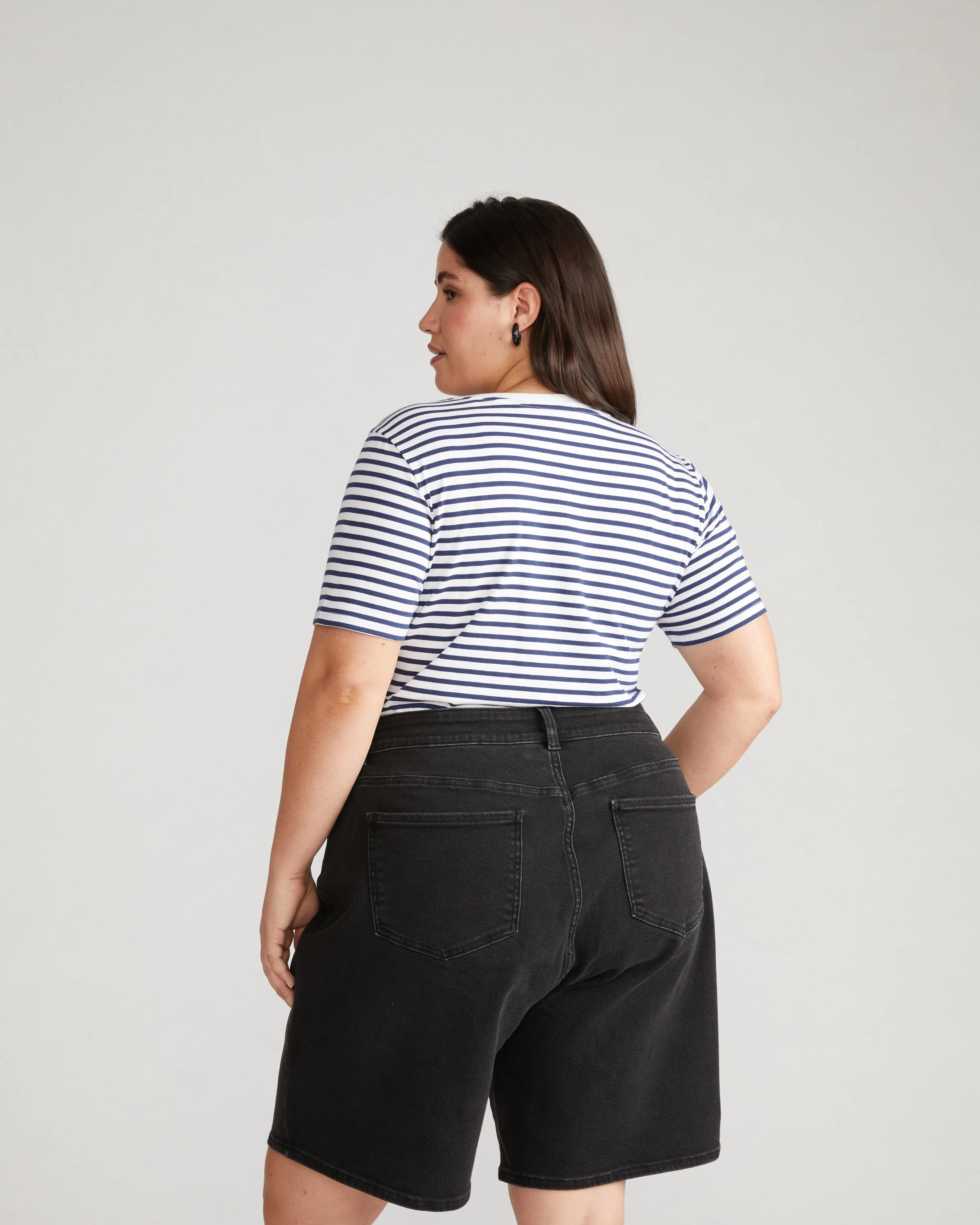 Tee Rex - White/Cenote Stripe sold by Universal Standard product image thumbnail 3