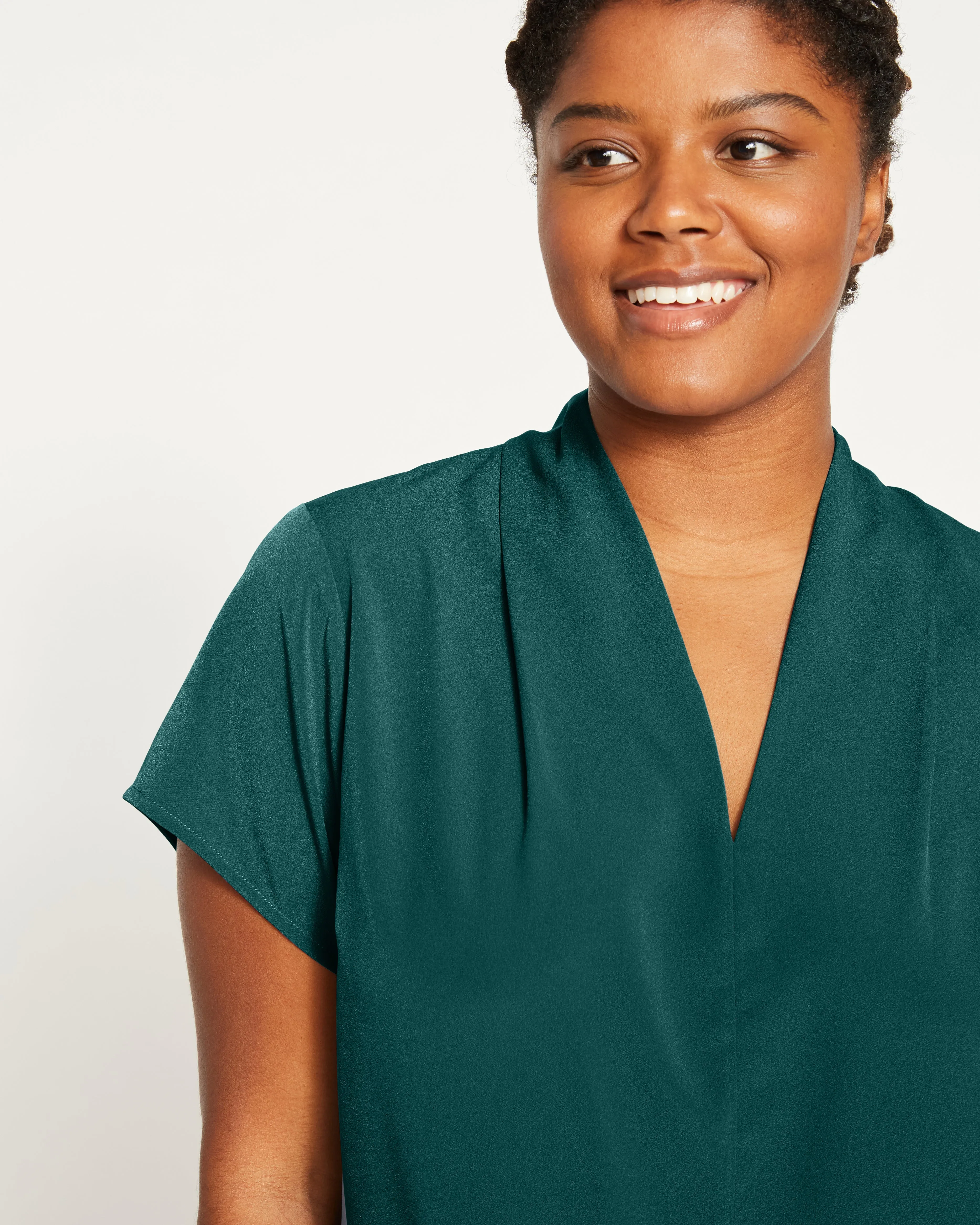 Better-Than-Silk V-Neck Top - Forest Green sold by Universal Standard product image thumbnail 2