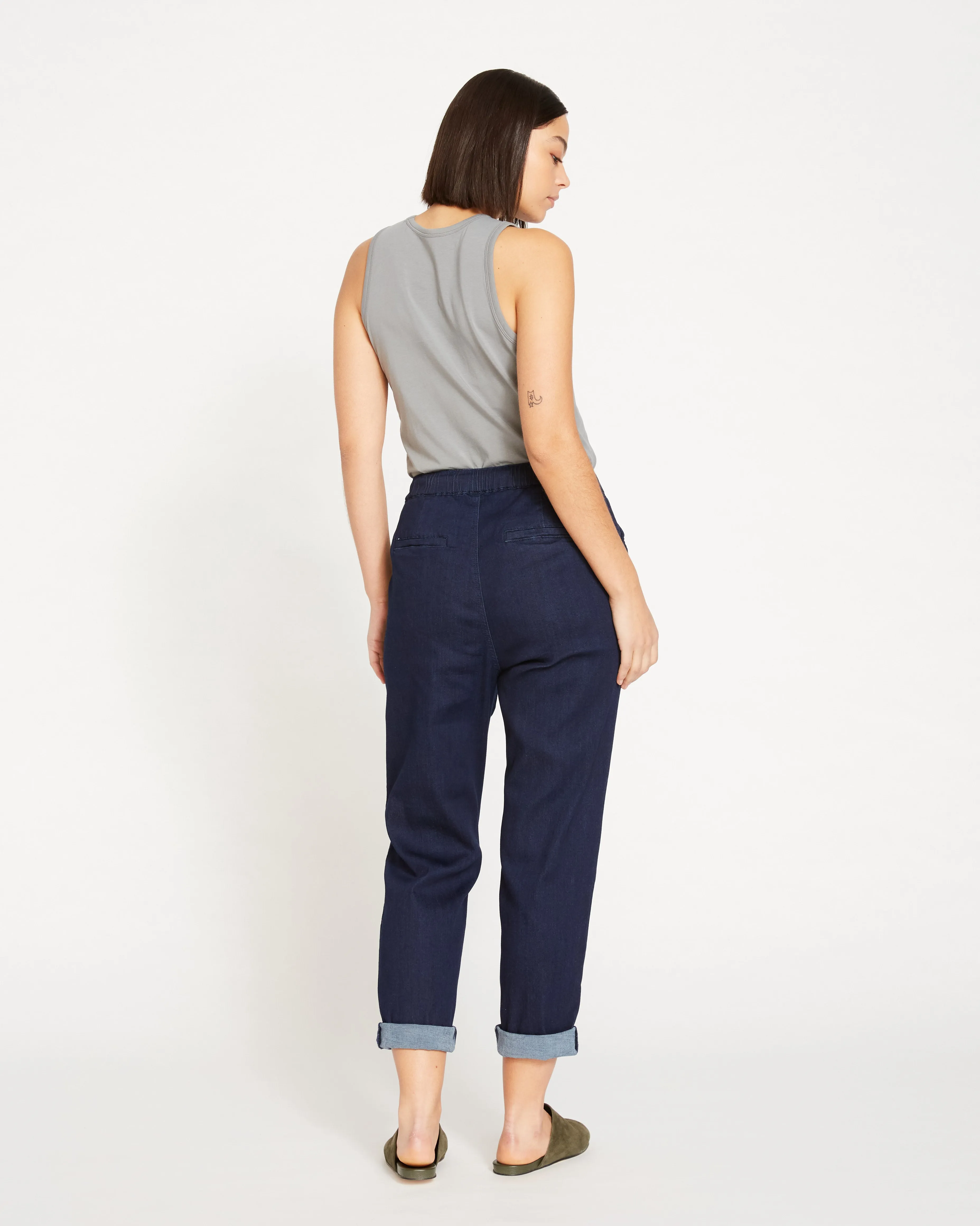 ComfortDenim Drawstring Jean Trouser - Dark Indigo sold by Universal Standard product image thumbnail 5