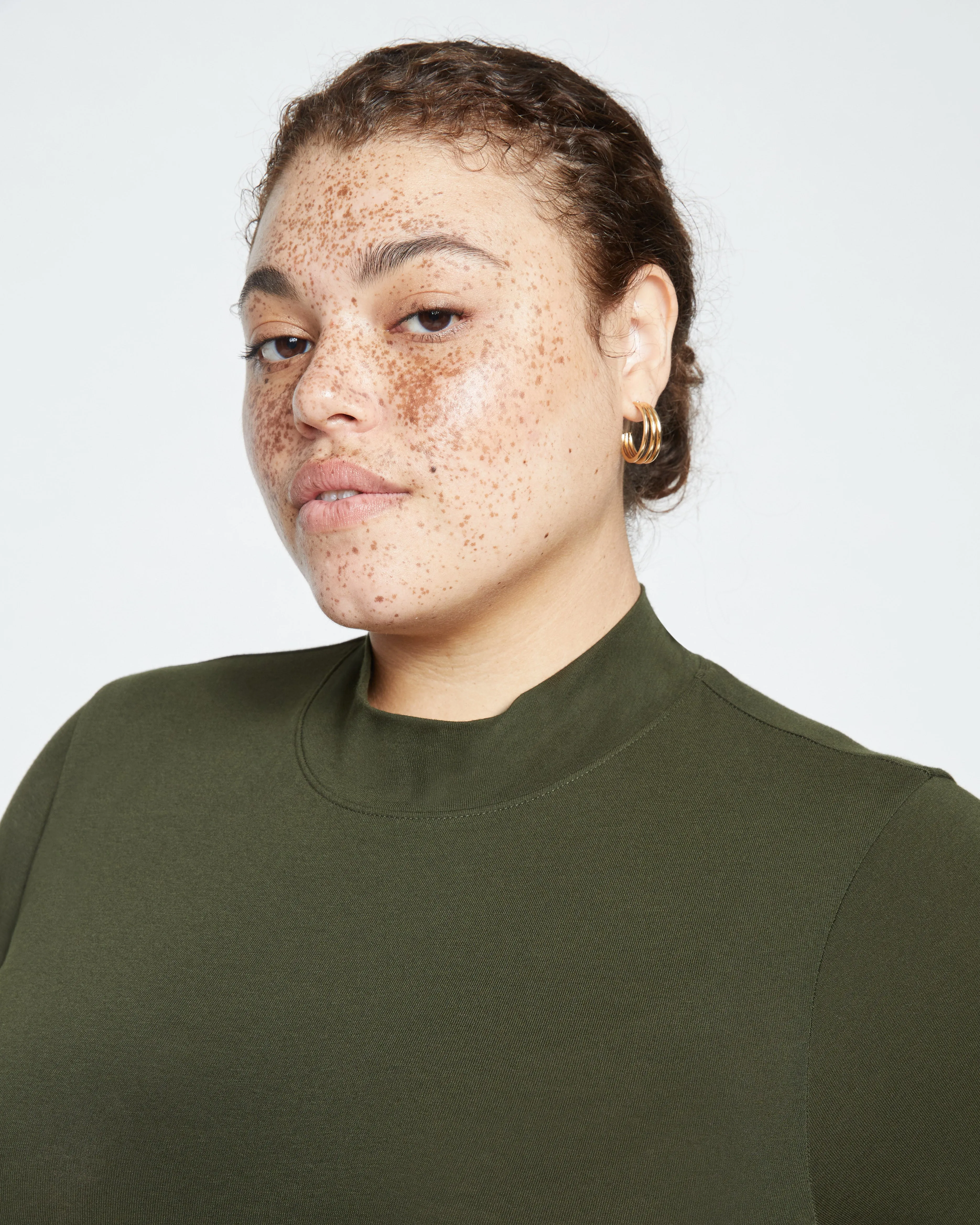 Modern Mock Neck Tee - Evening Forest sold by Universal Standard