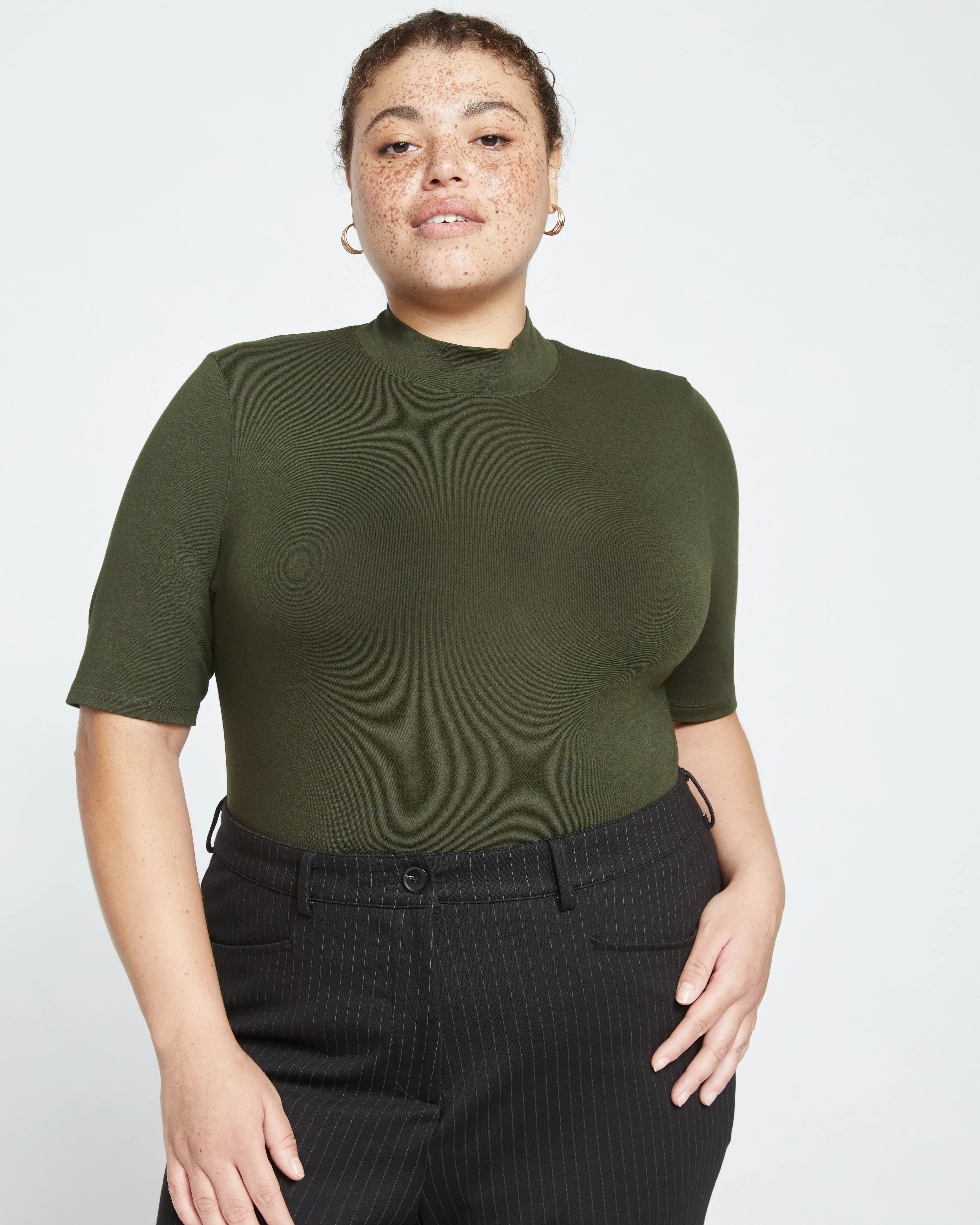 Modern Mock Neck Tee - Evening Forest sold by Universal Standard product image thumbnail 2