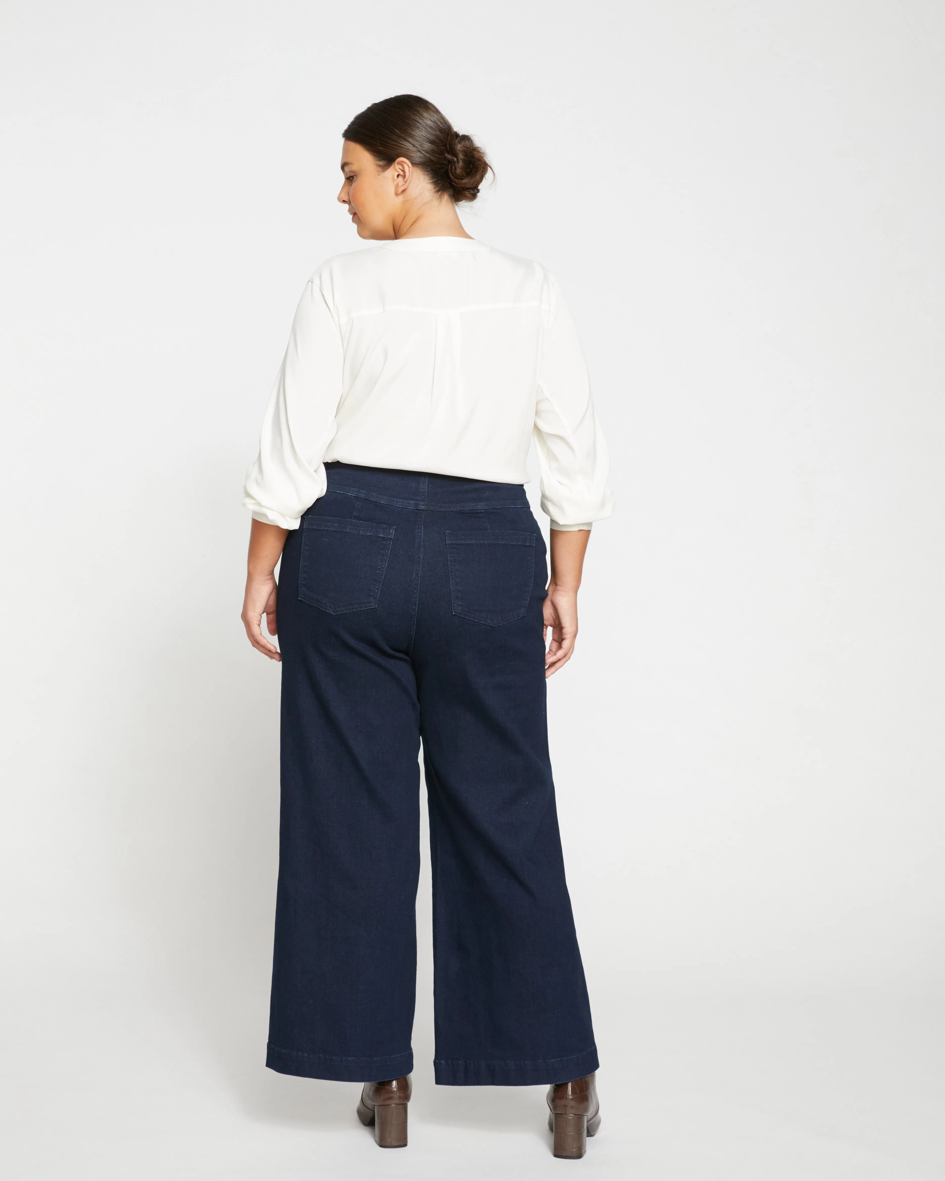 Charlie High Rise Sailor Jeans - Dark Indigo sold by Universal Standard product image thumbnail 5