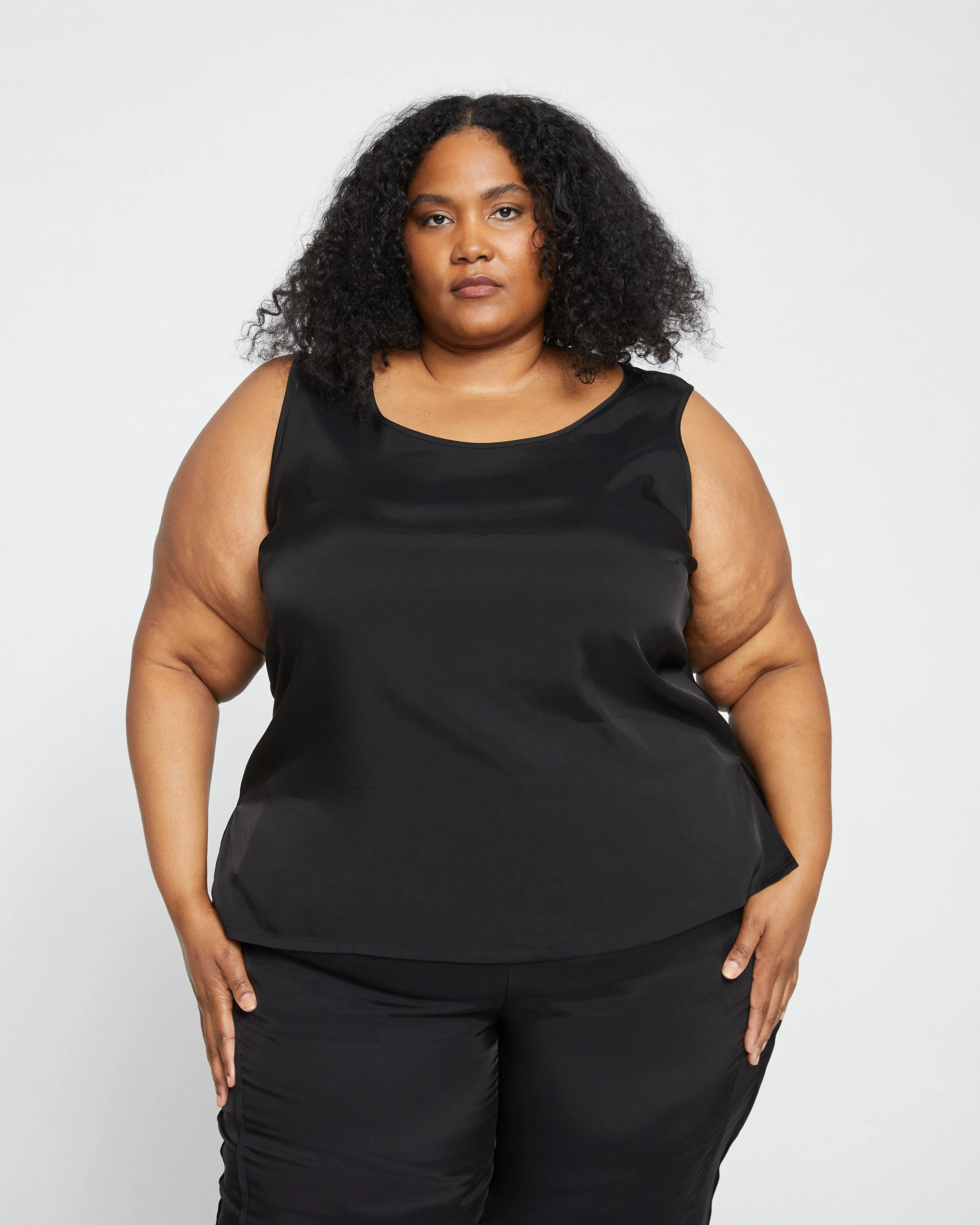 Cooling Stretch Cupro Tank - Black sold by Universal Standard