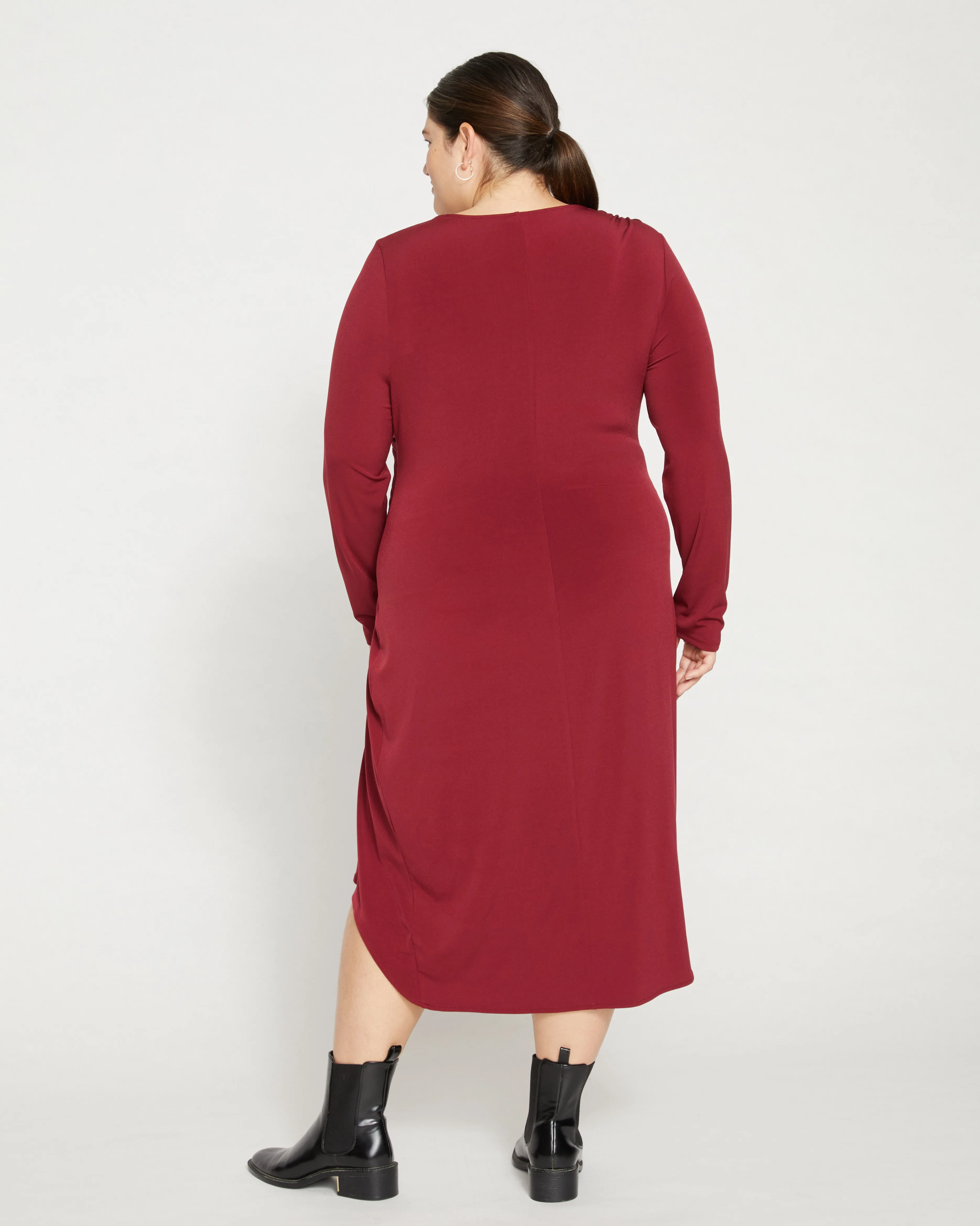 Velvety-Cool Jersey Cinched Dress - Rioja sold by Universal Standard product image thumbnail 4