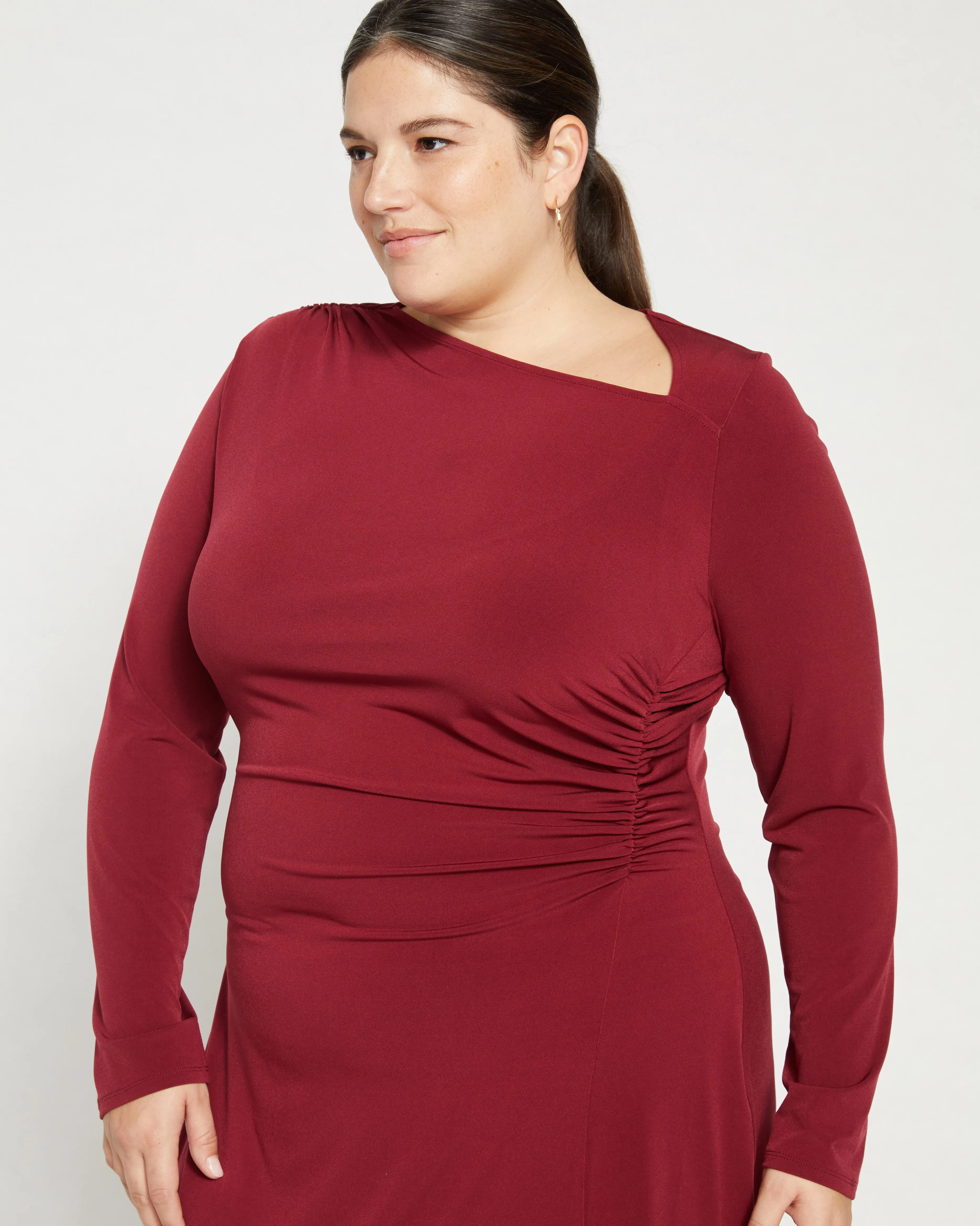 Velvety-Cool Jersey Cinched Dress - Rioja sold by Universal Standard product image thumbnail 2