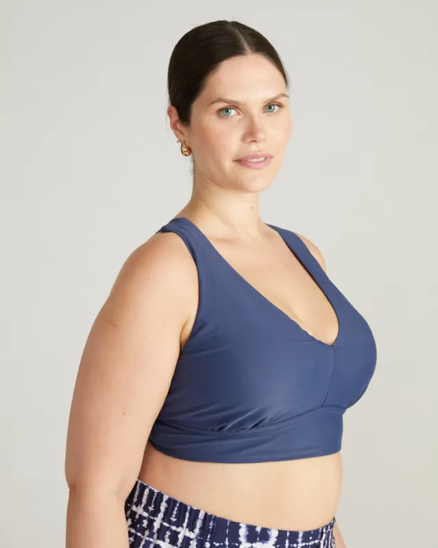 The Plunge Bikini Top - Classic Navy sold by Universal Standard