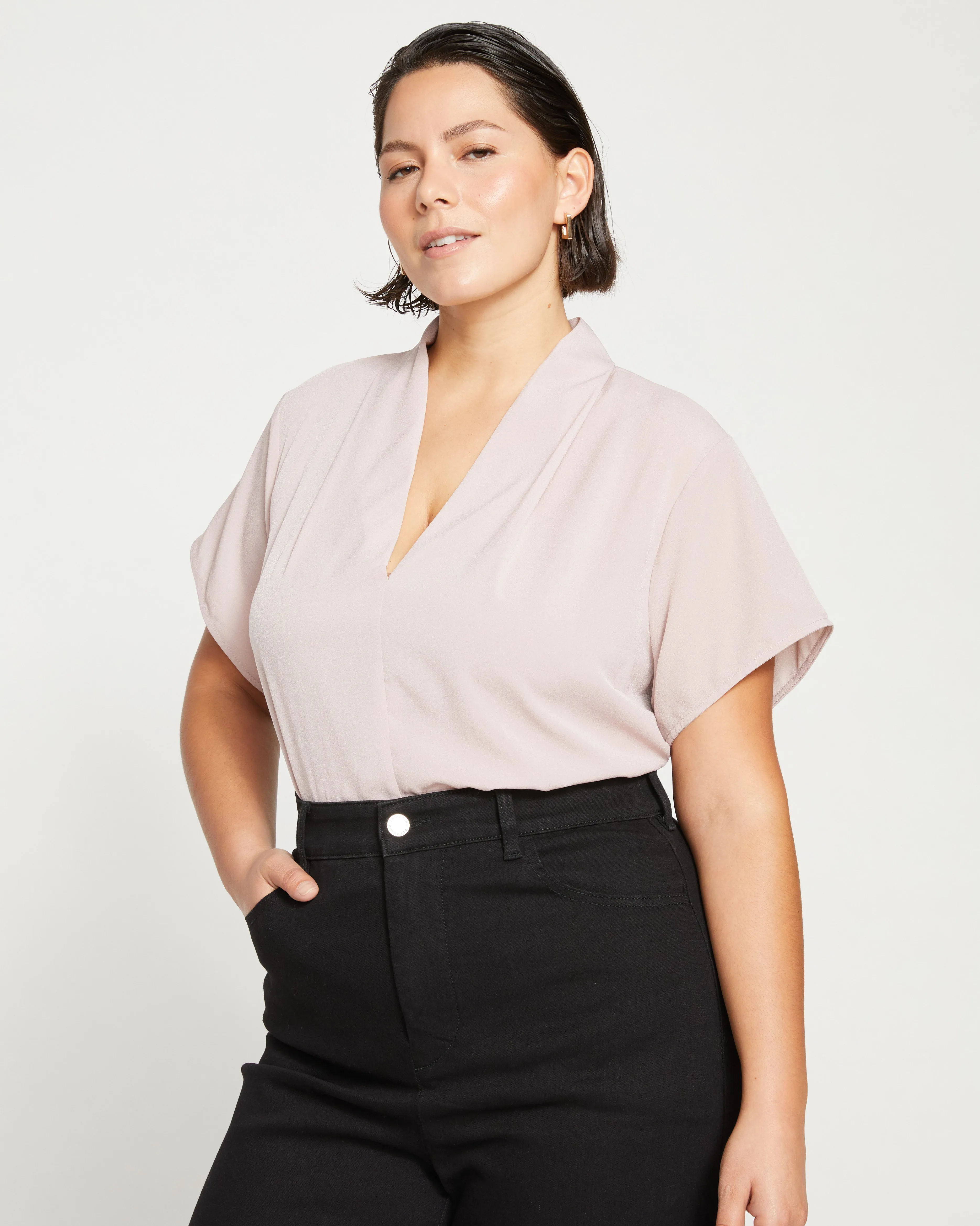 Better-Than-Silk V-Neck Top - Dried Rose sold by Universal Standard product image thumbnail 3