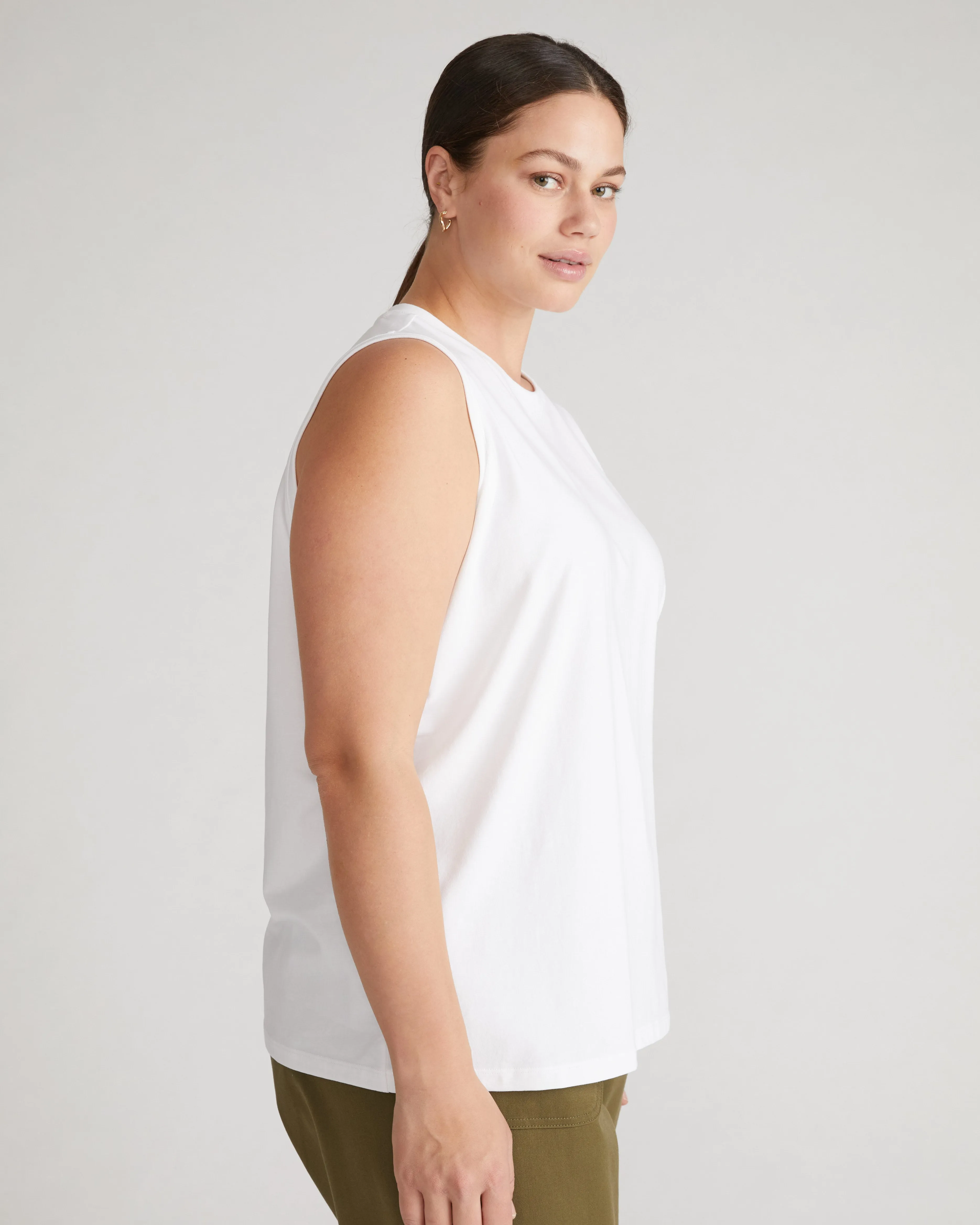 Patti Muscle Tank - White sold by Universal Standard