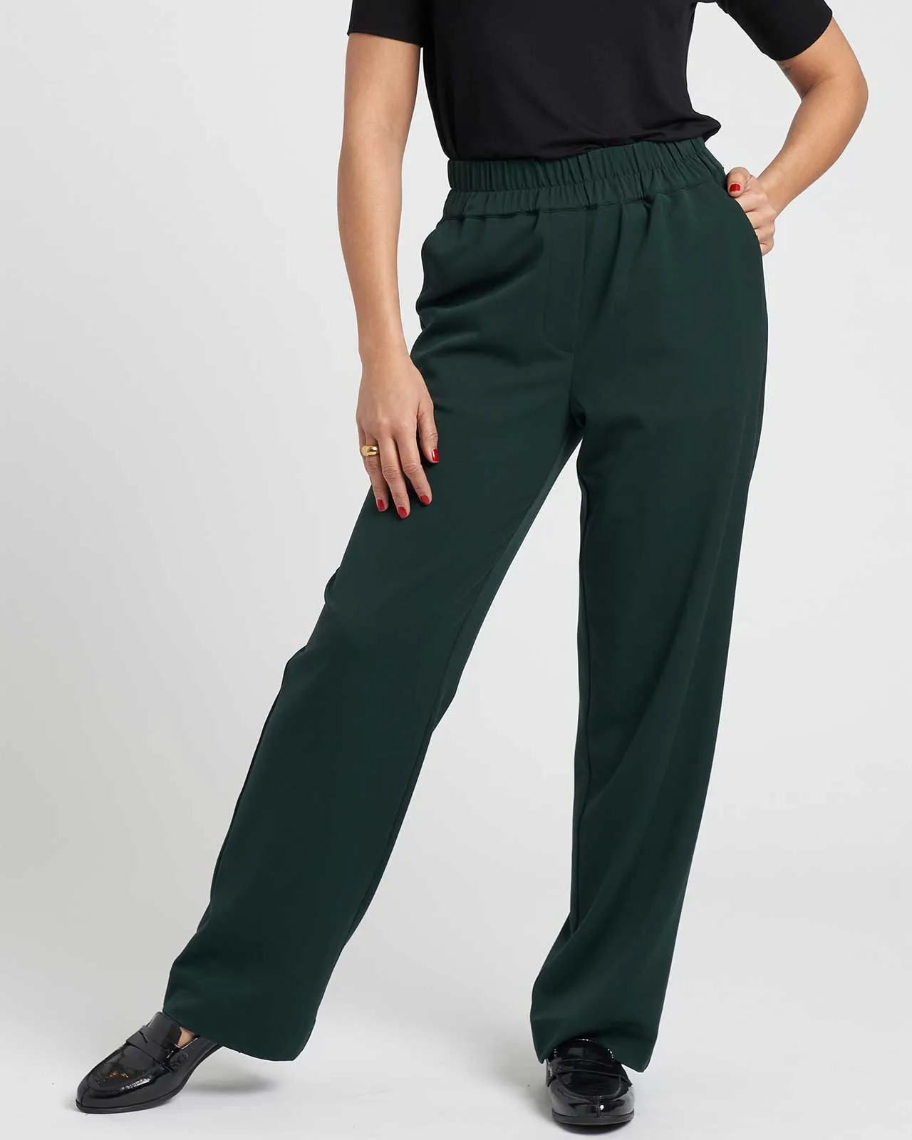 Eden Twill Pull-On Pants Long - Forest Green sold by Universal Standard product image thumbnail 2